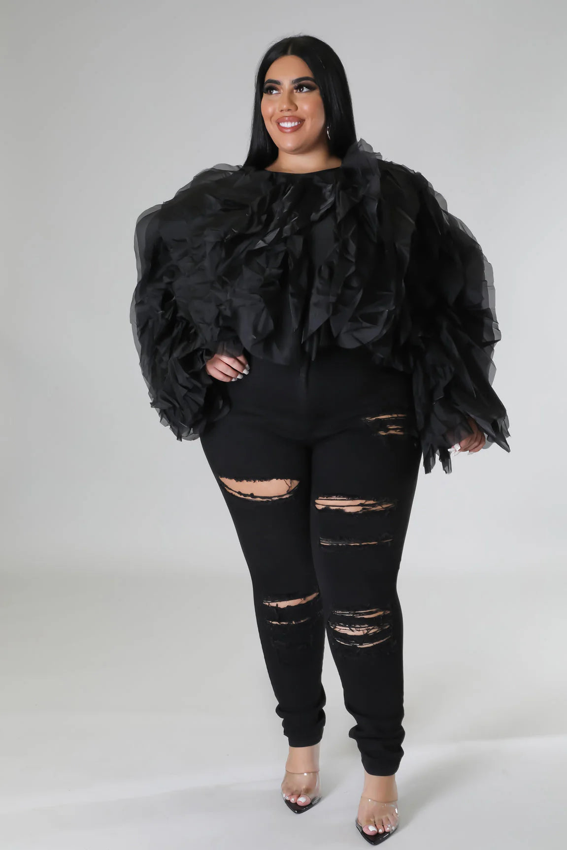 Black Kimber Blouse | 1X - 3X