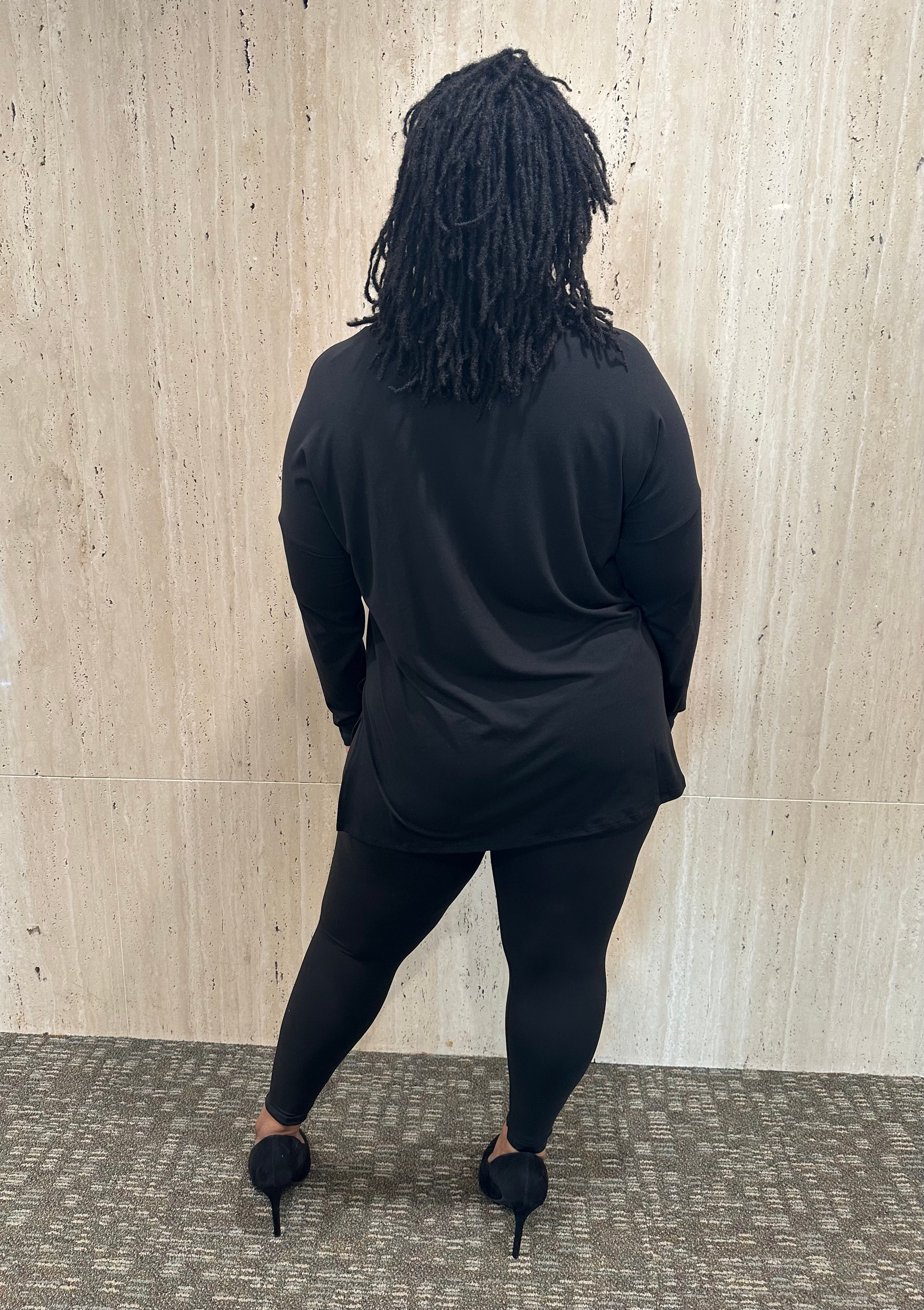 BLACK Relaxed Fit Matching Set | Small-3X