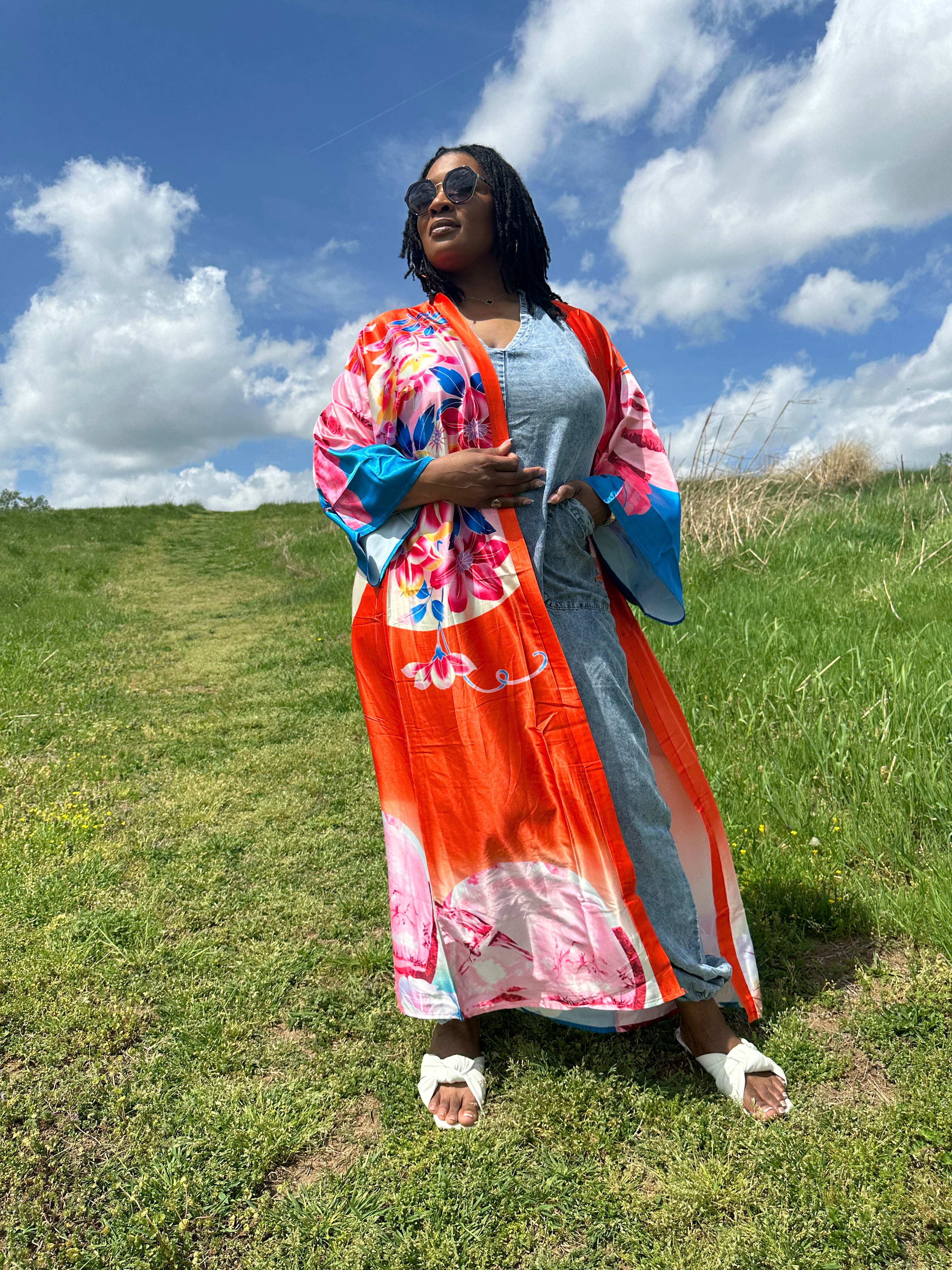 Bright Floral Kimono | One Size