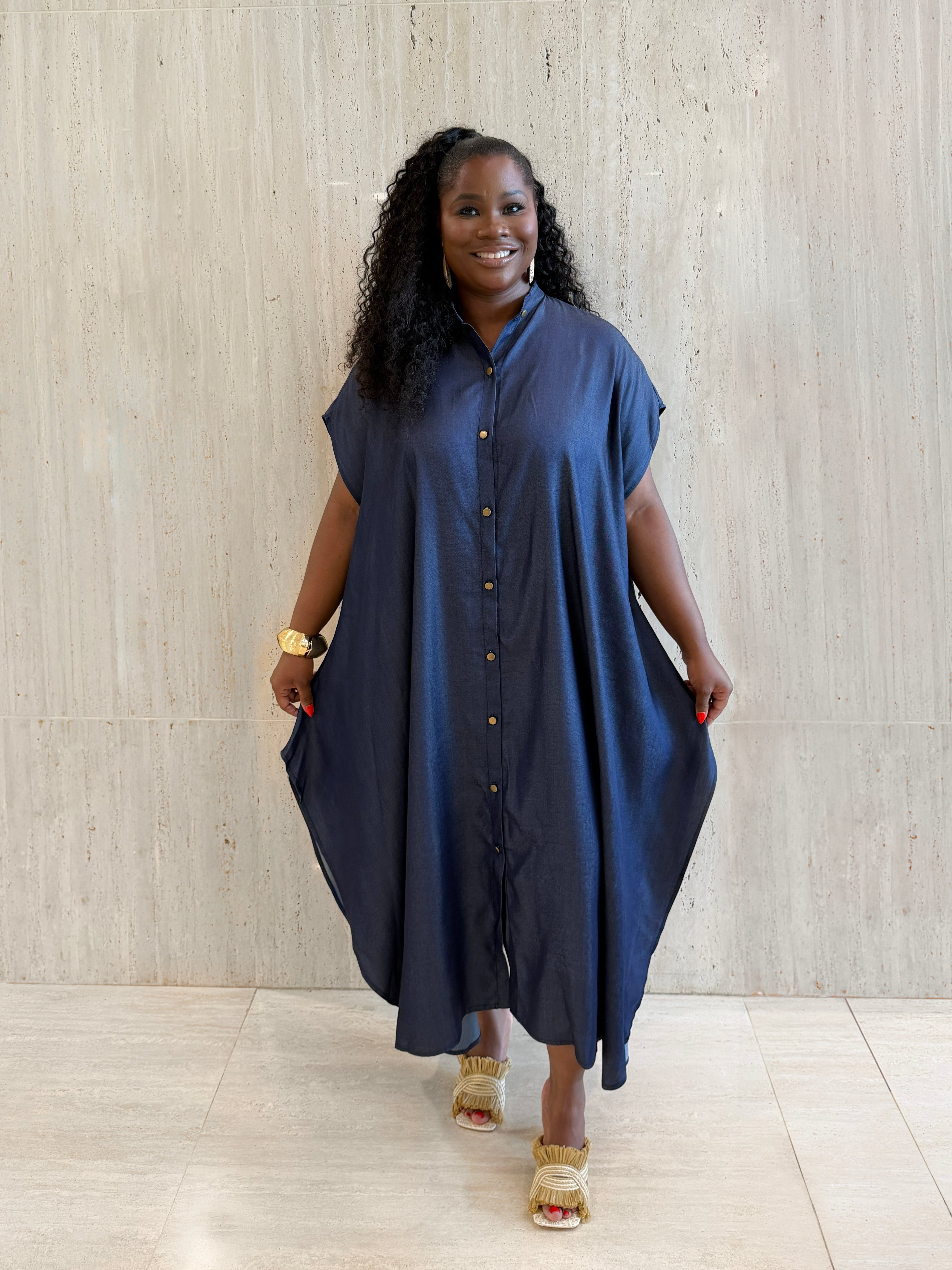 Dark Denim Maxi Dress