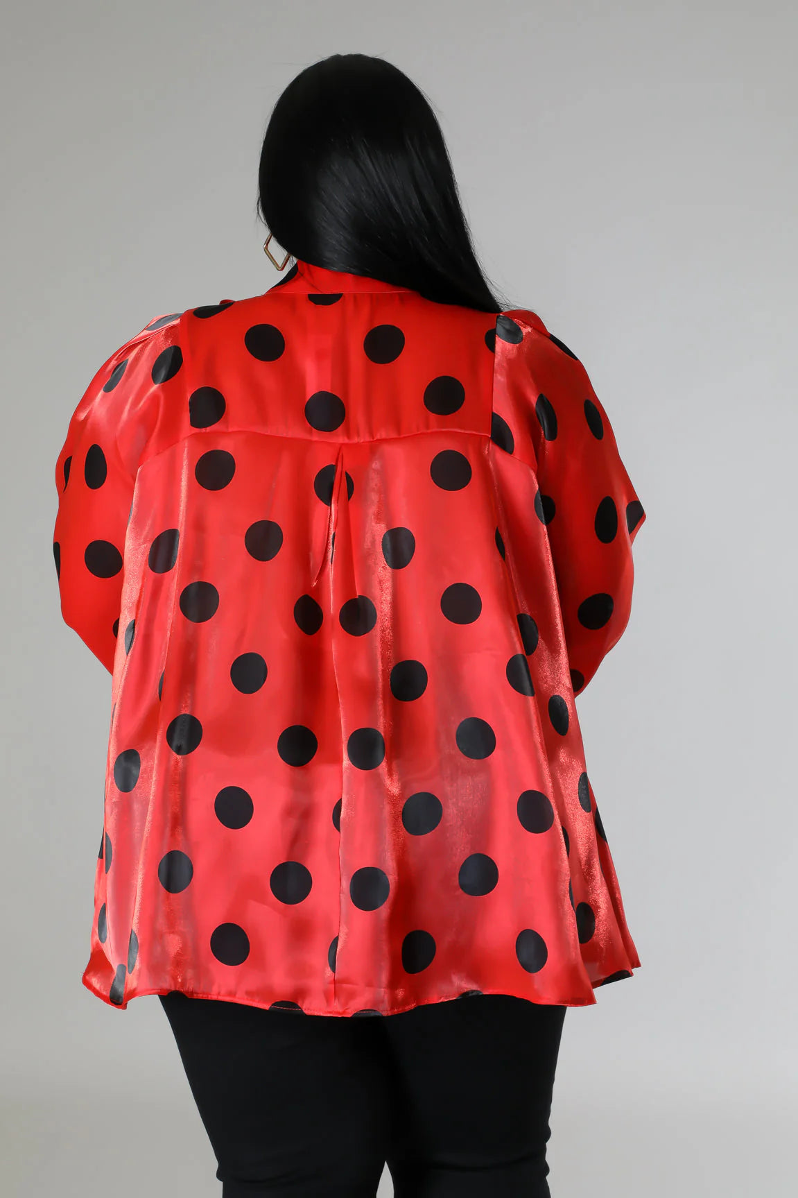 Red & Black Polka Dot Blouse