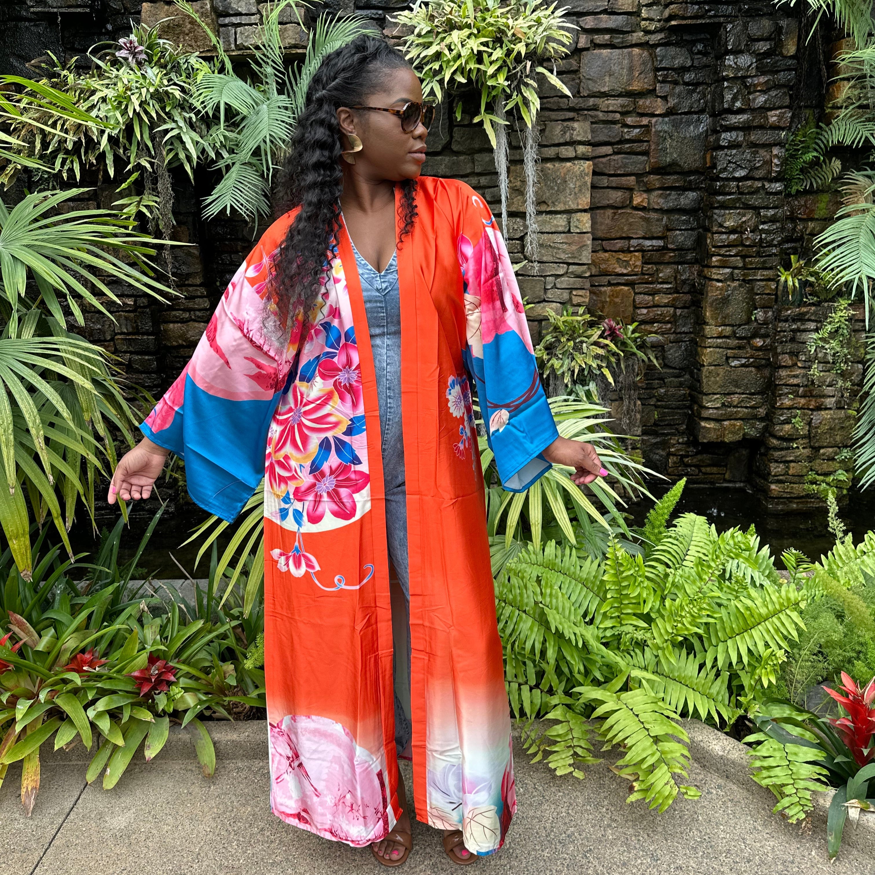 Bright Floral Kimono | One Size