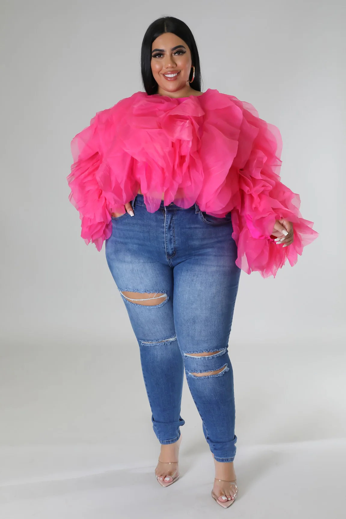 Fuchsia Kimber Blouse | Small - 3X