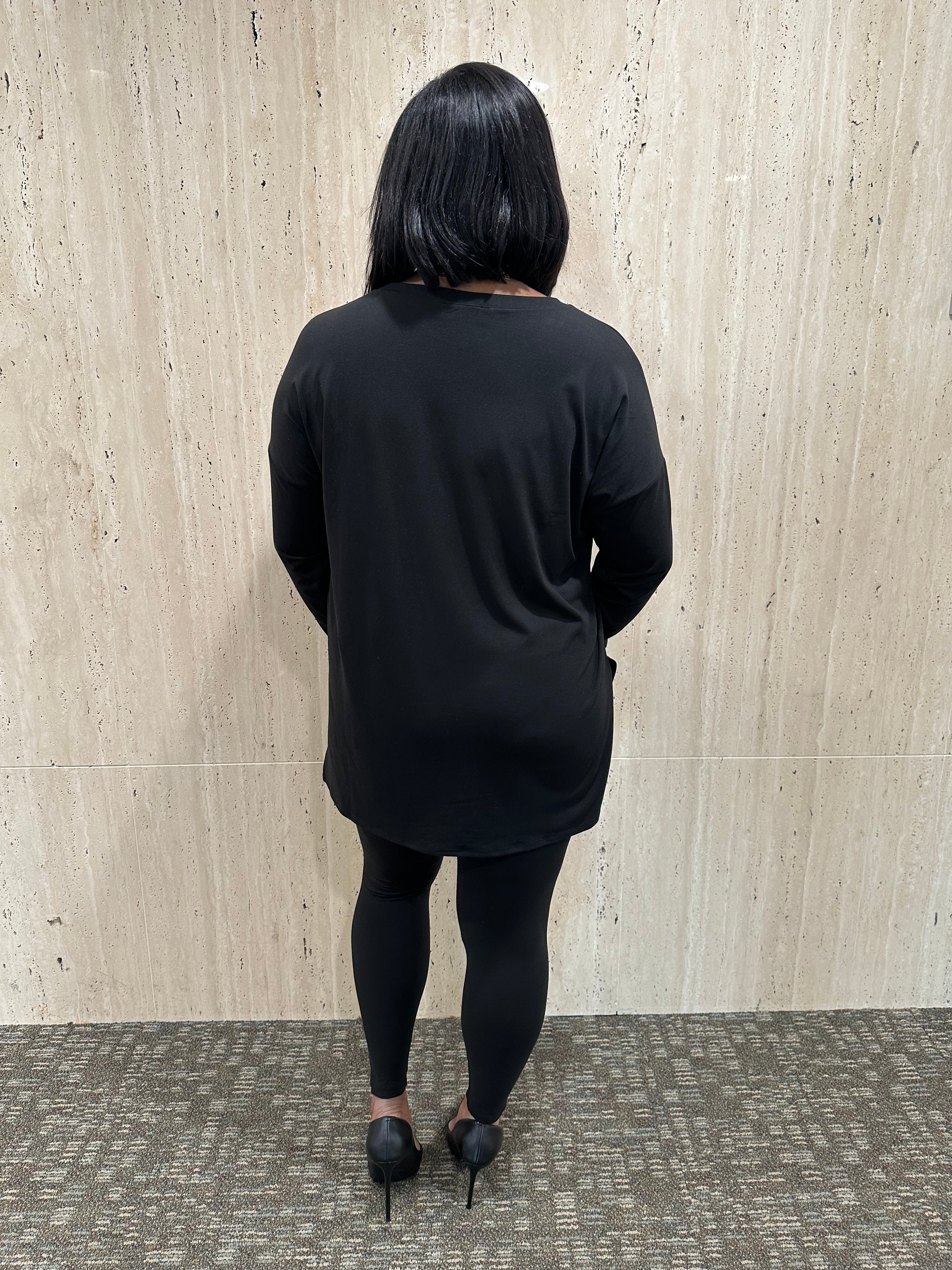 BLACK Relaxed Fit Matching Set | Small-3X