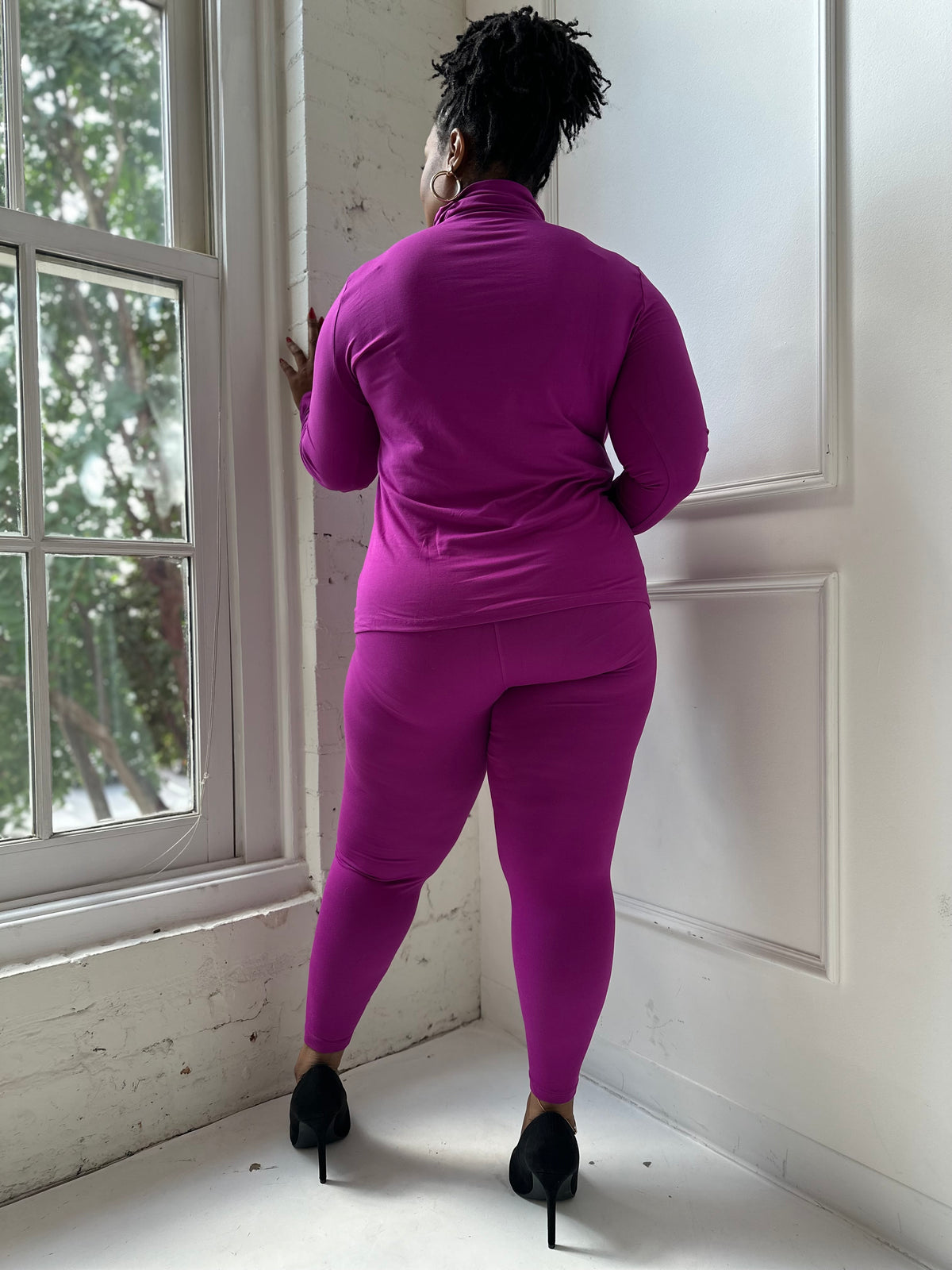 LIGHT PLUM Long Sleeve Matching Set | Small-3X