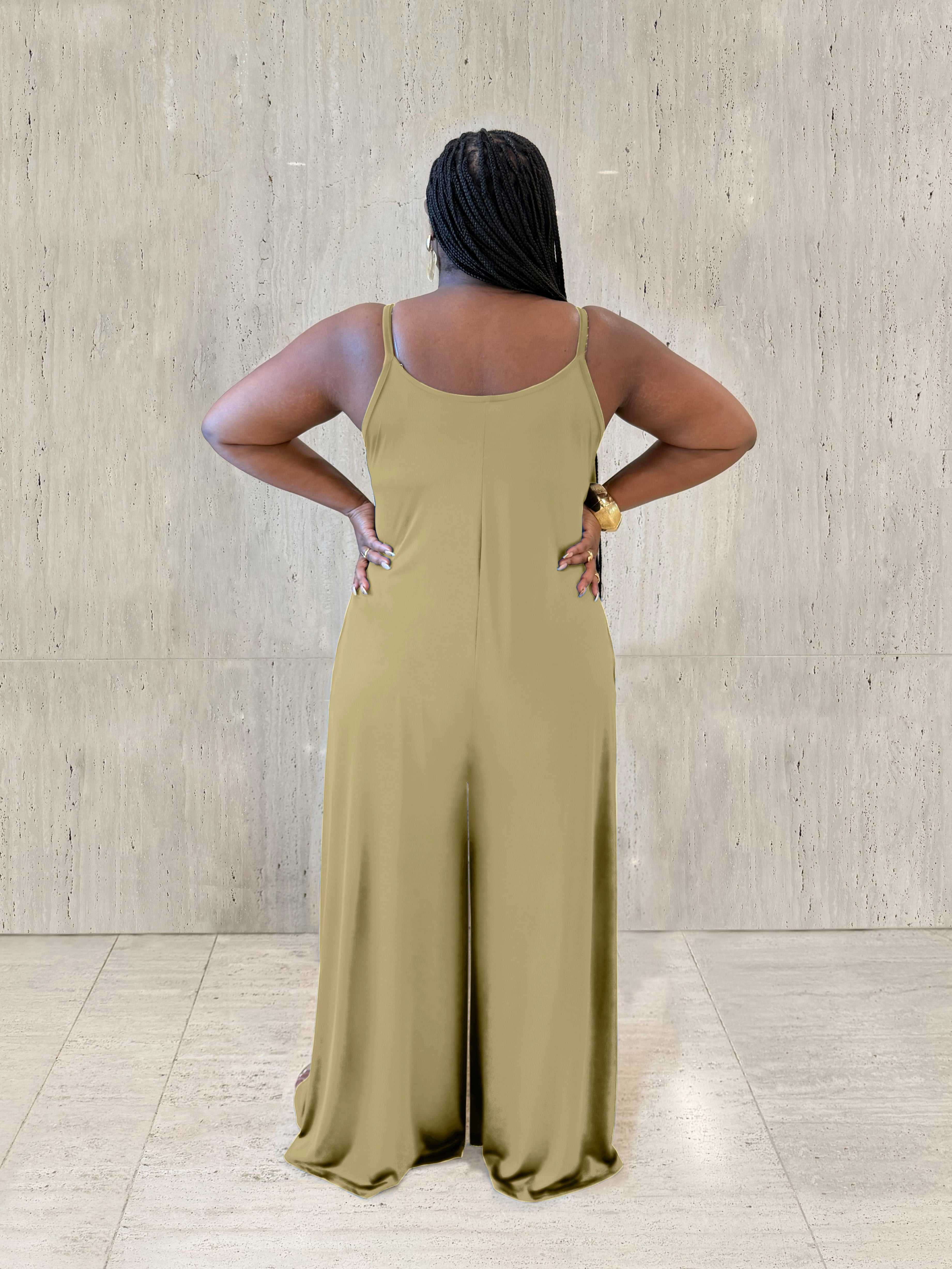 Olive Wide Leg Jumpsuit