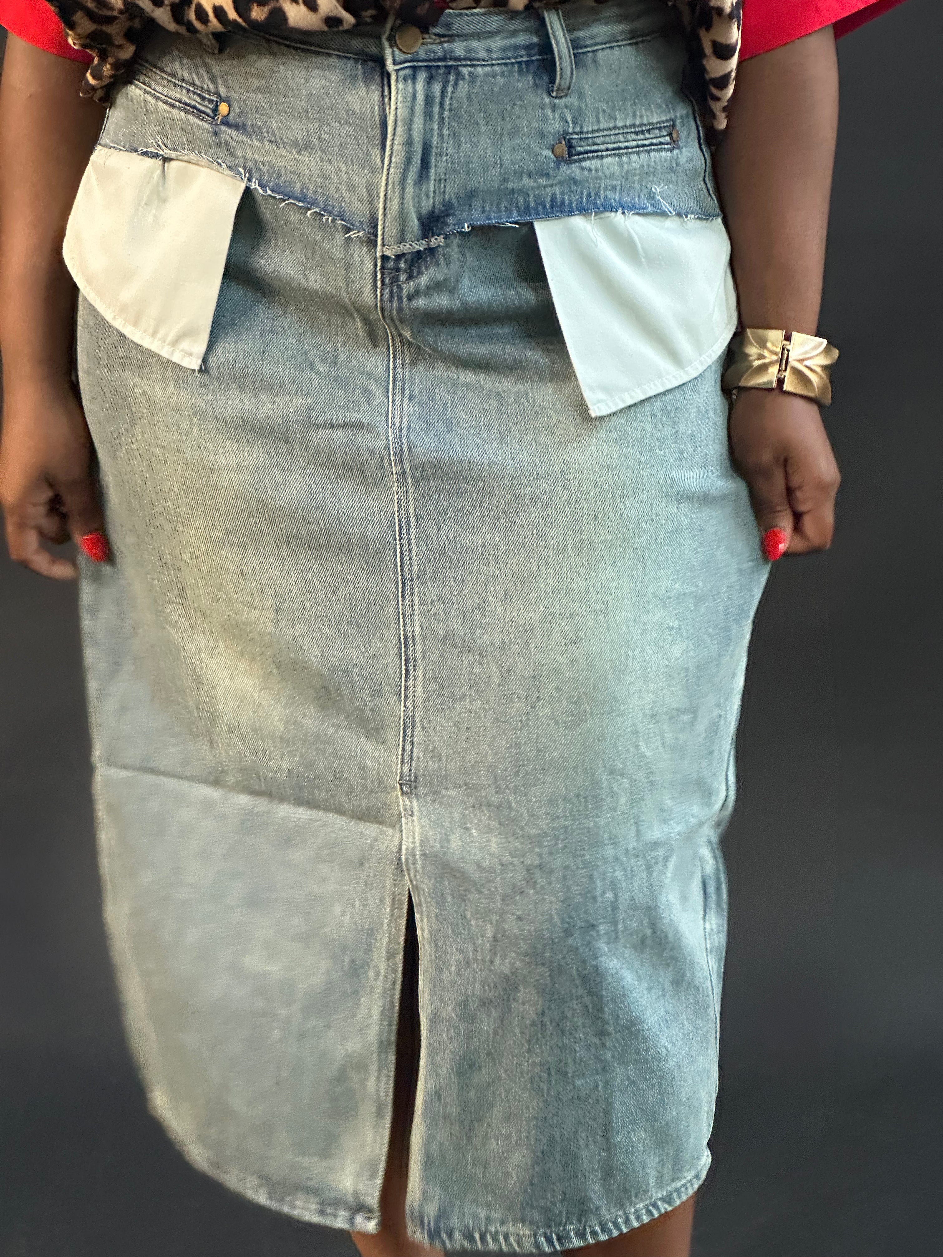 Denim Remix Skirt