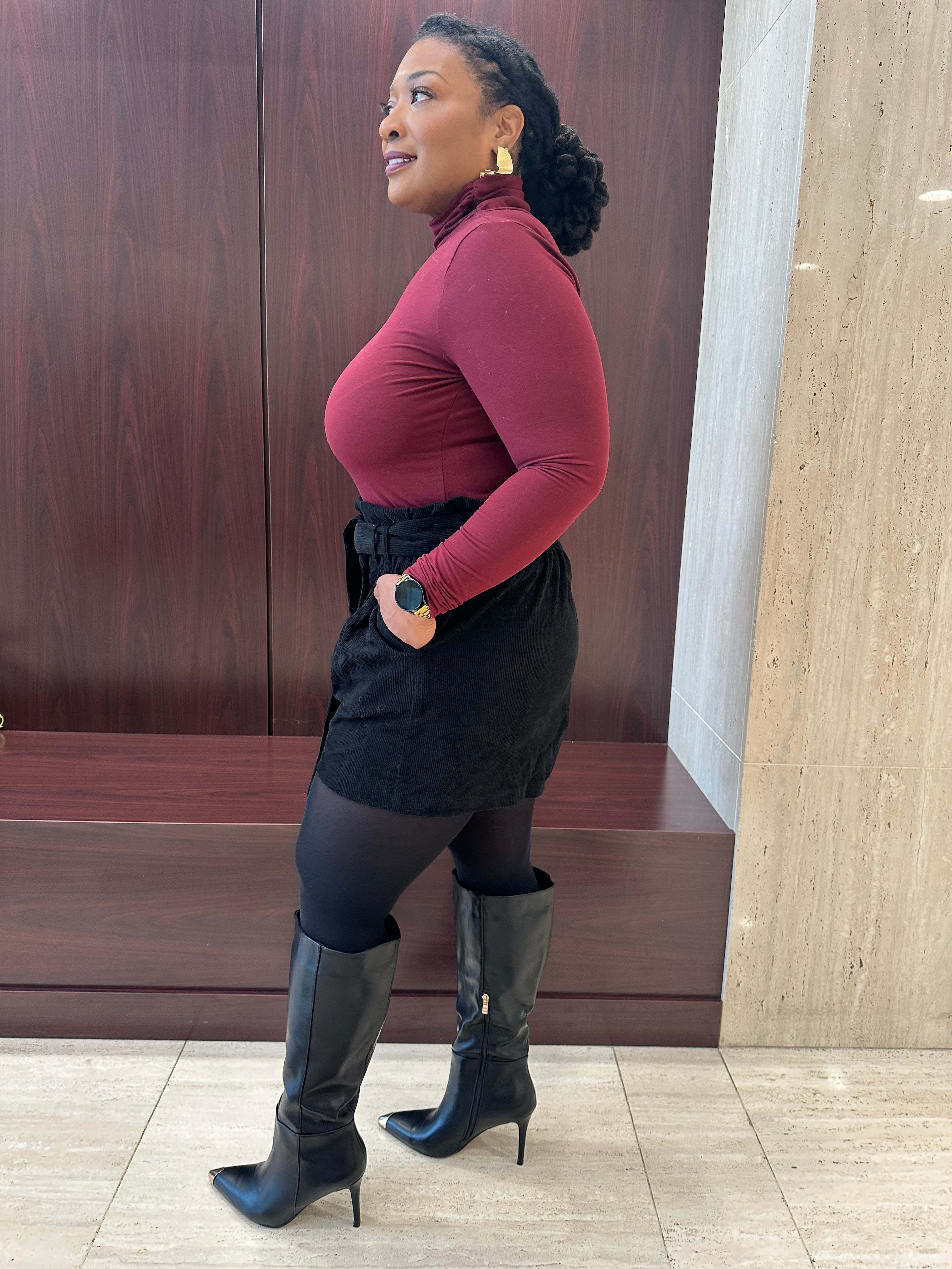 Corduroy High Waisted Shorts