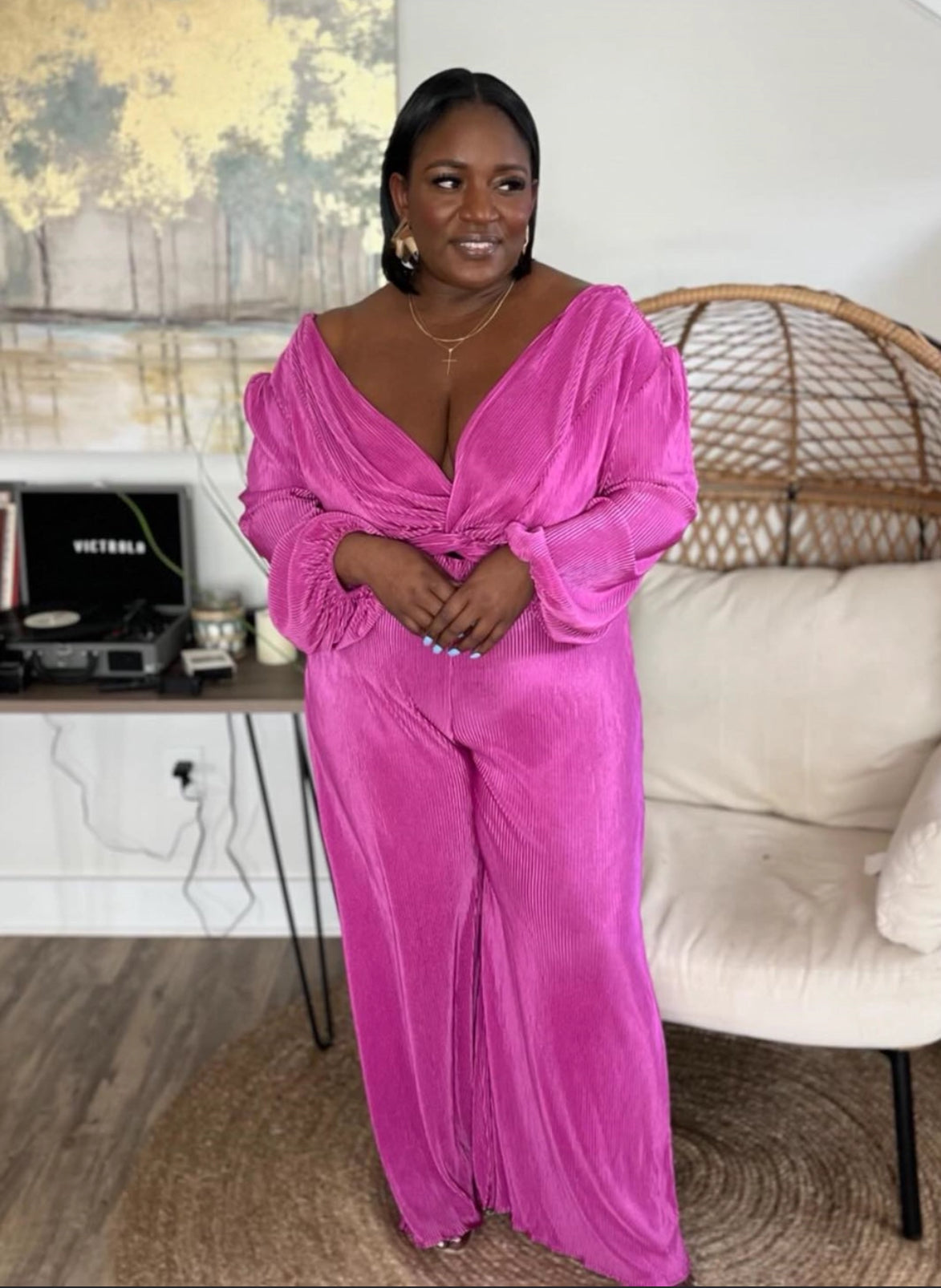 Magenta Kelsey Jumpsuit | 1X-3X