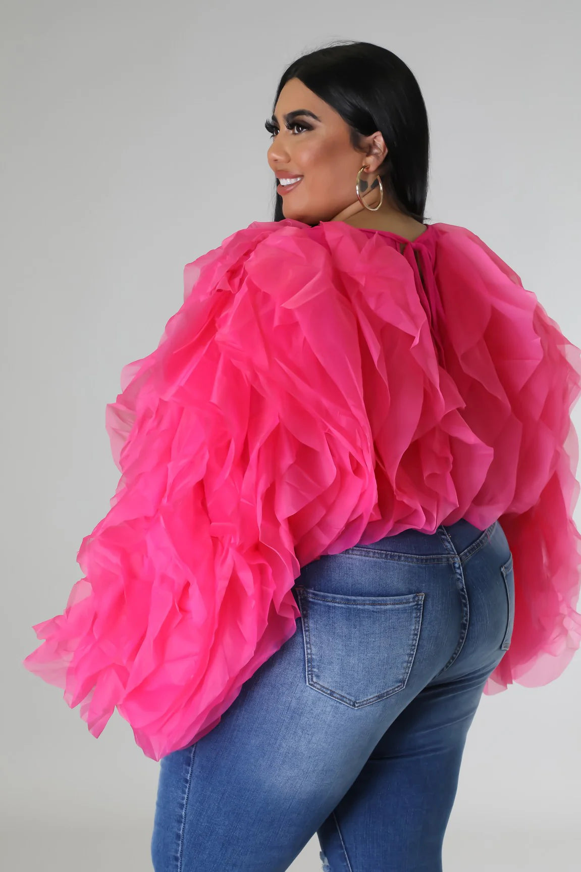 Fuchsia Kimber Blouse | Small - 3X