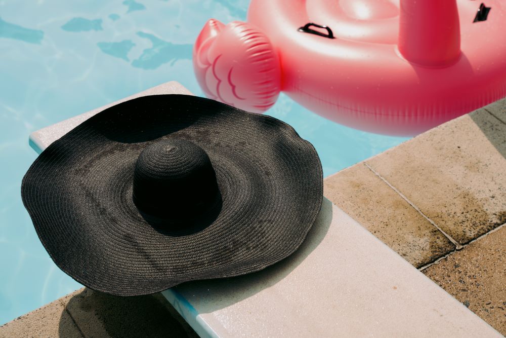 Black Wide Brim Sun Hat π