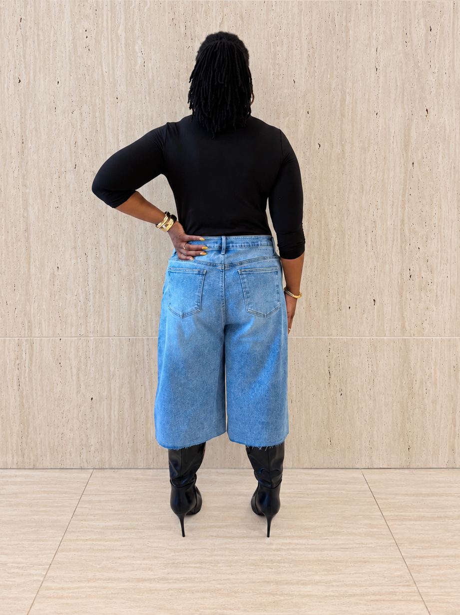 Medium Wash Denim Jorts