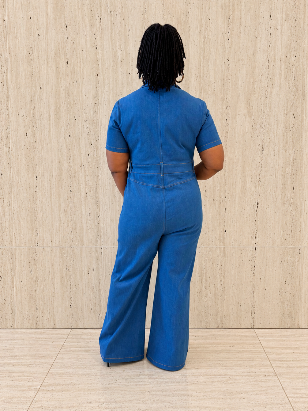 Denim Wide Leg Jumpsuit
