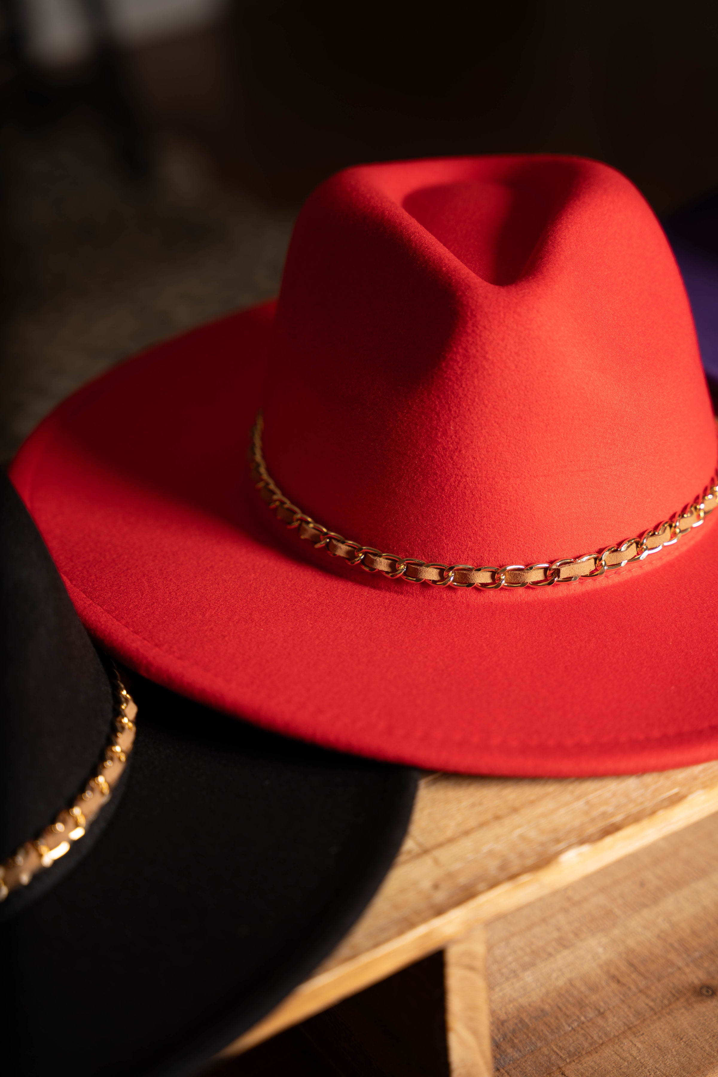 Red Orange Chain Fedora