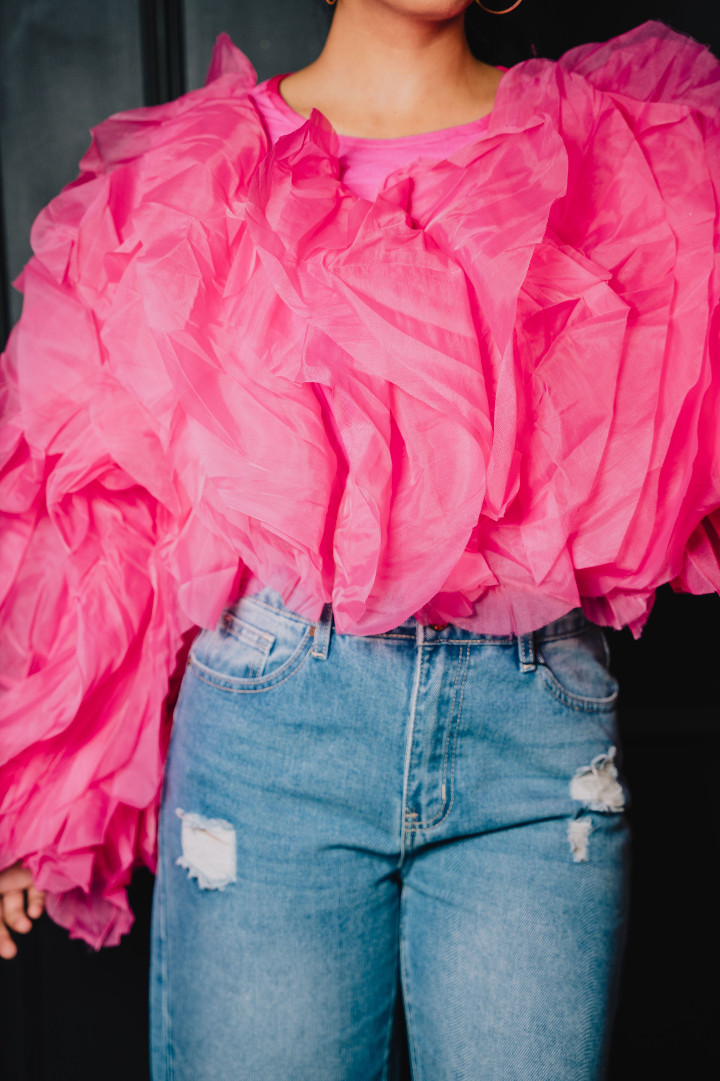 Fuchsia Kimber Blouse | Small - 3X