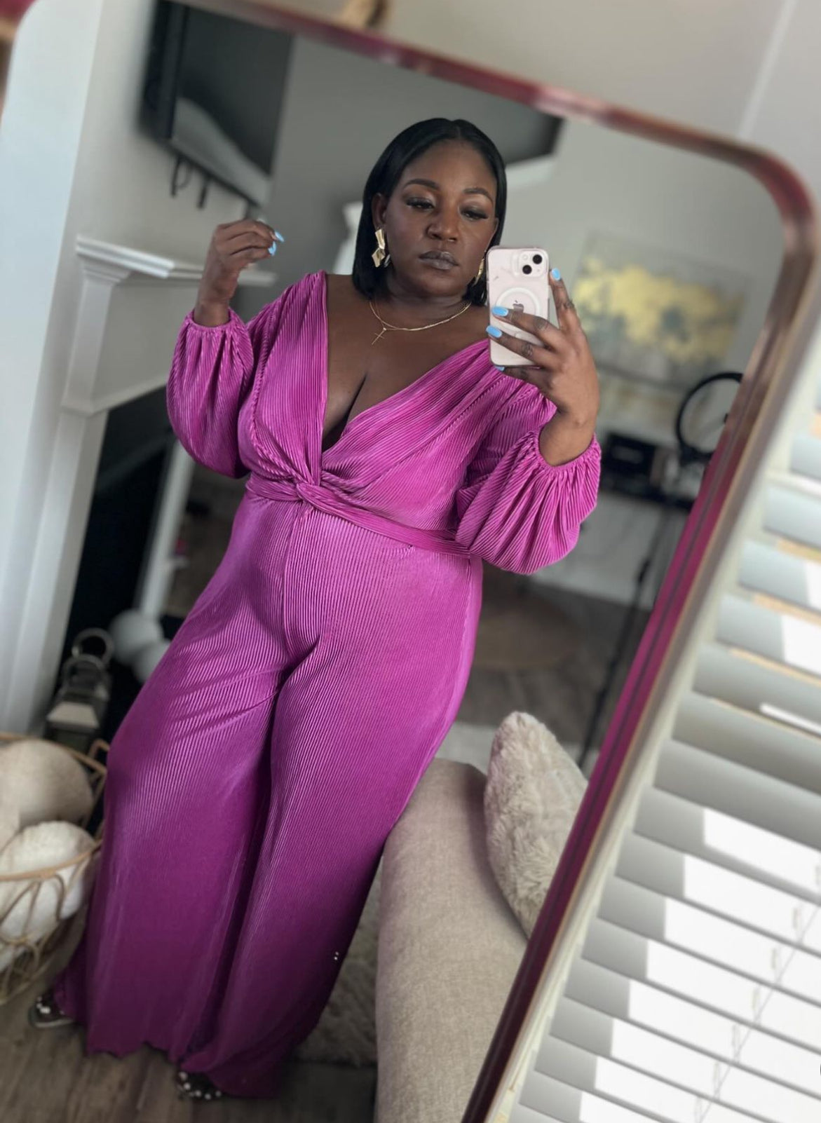 Magenta Kelsey Jumpsuit | 1X-3X