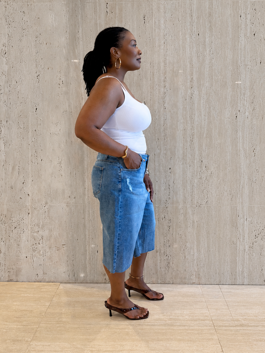 Medium Wash Denim Jorts