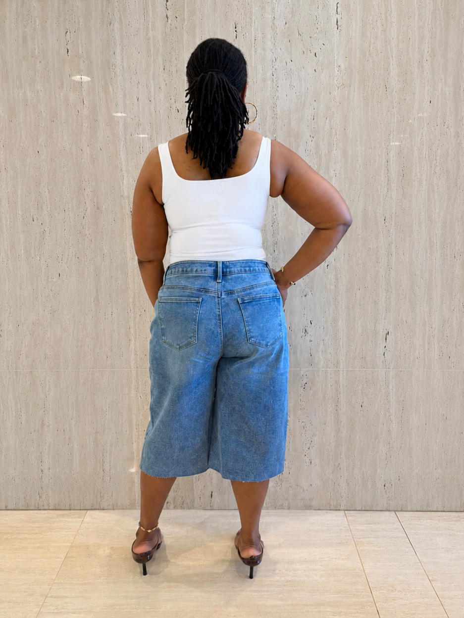 Medium Wash Denim Jorts