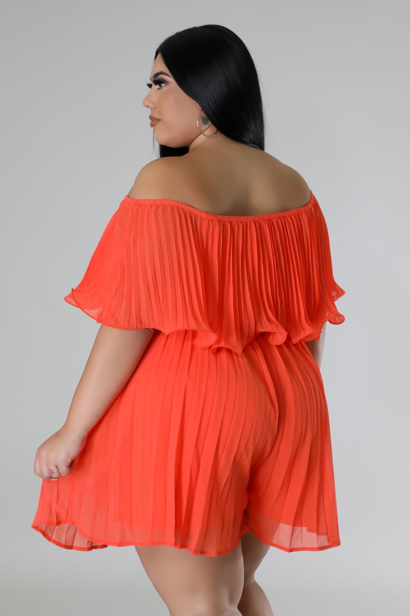 Orange Charlie Romper | Small - 3X