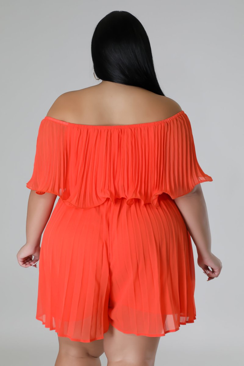 Orange Charlie Romper | Small - 3X