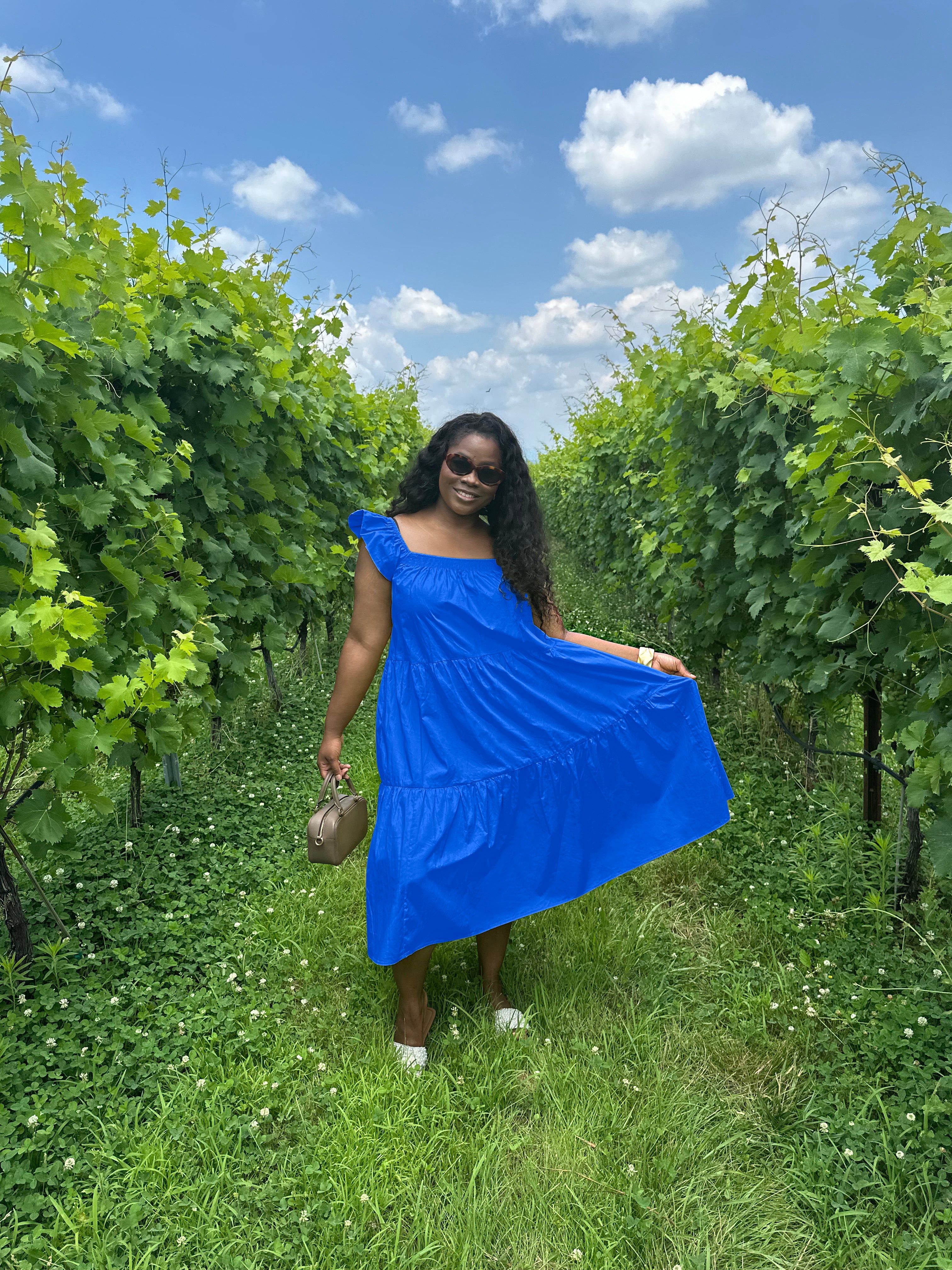 Blue Poplin Dress | 1X-3X