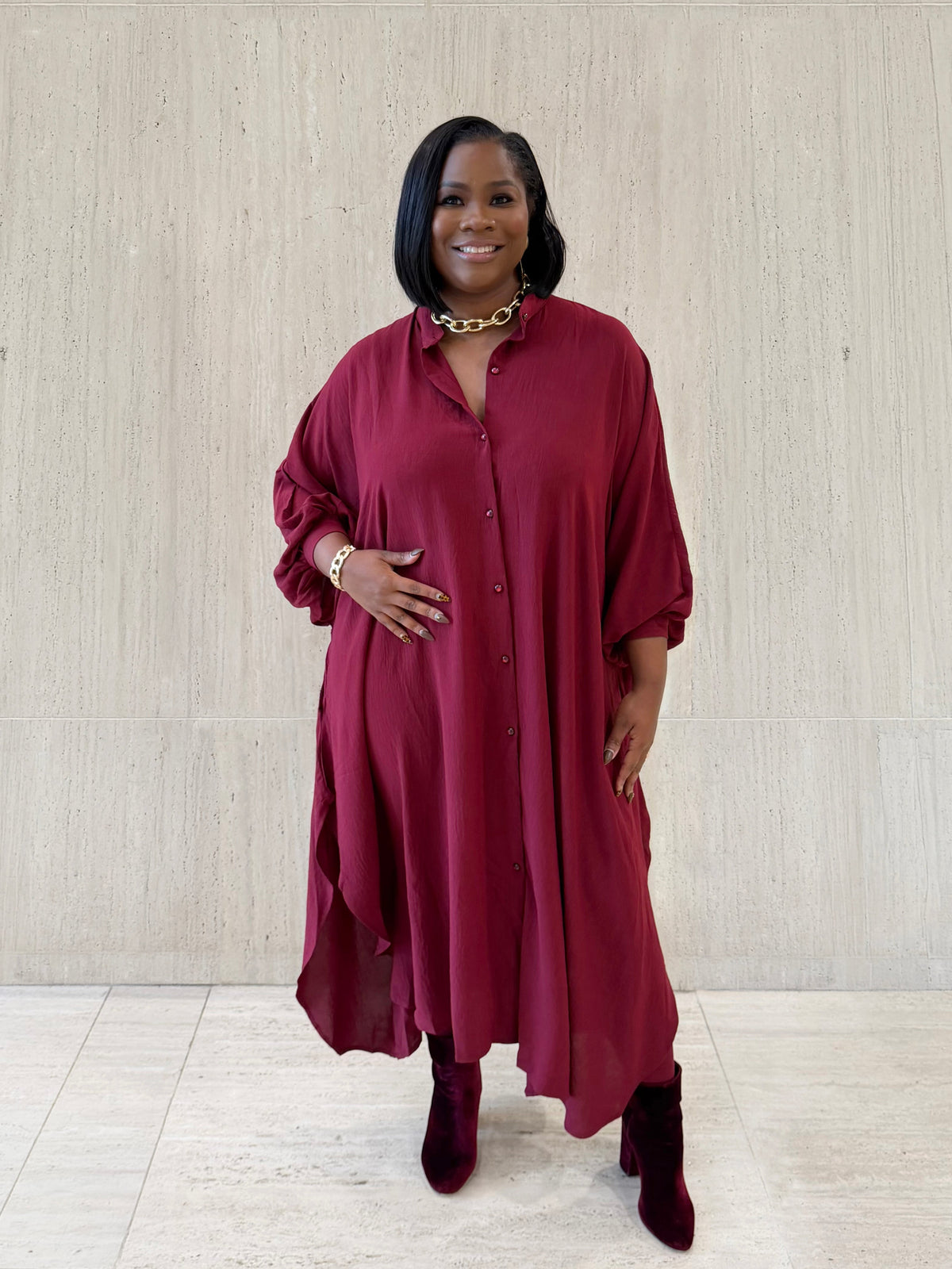 Burgundy Maxi Dress