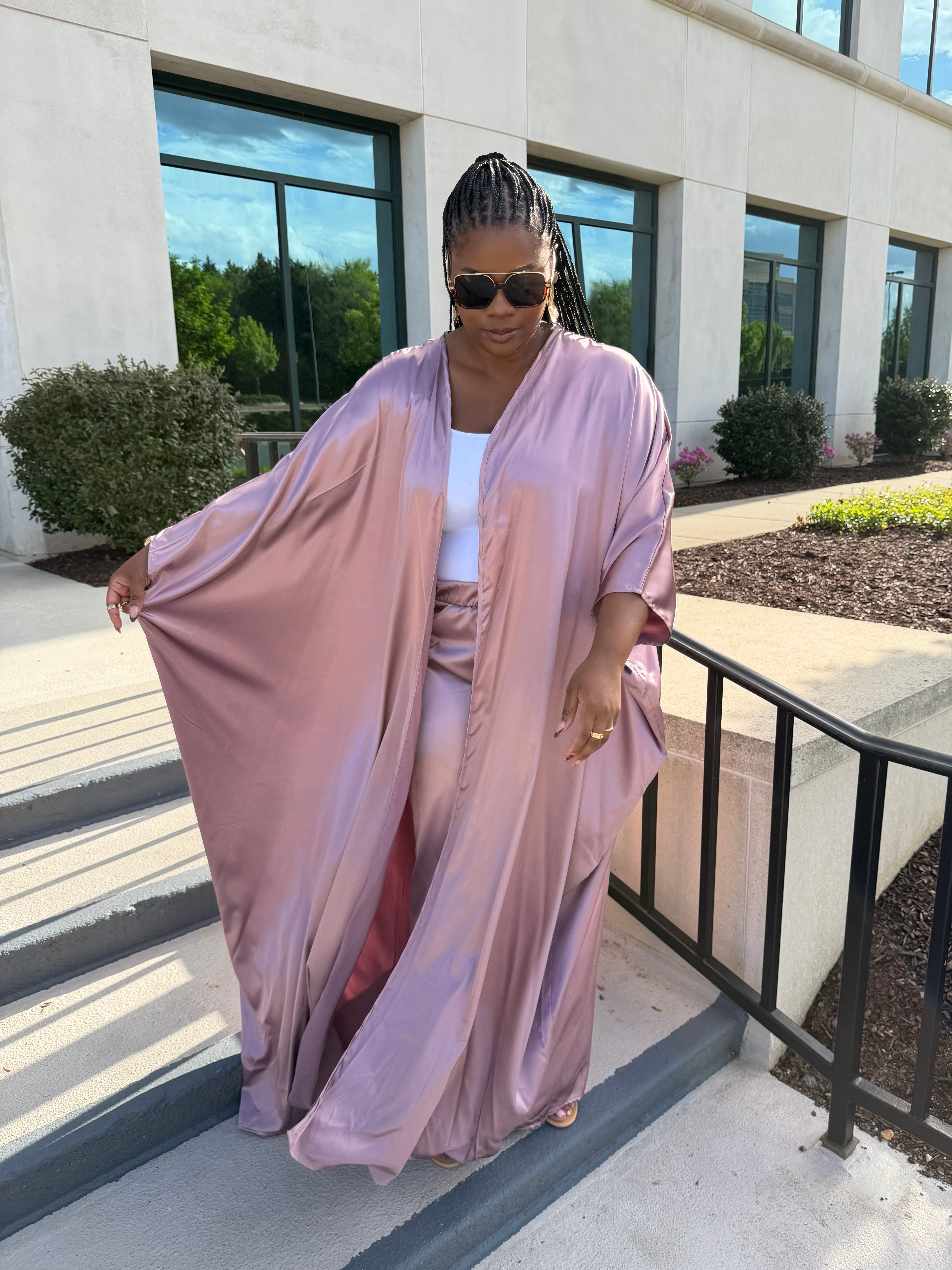 Soft Lavender Kimono Set