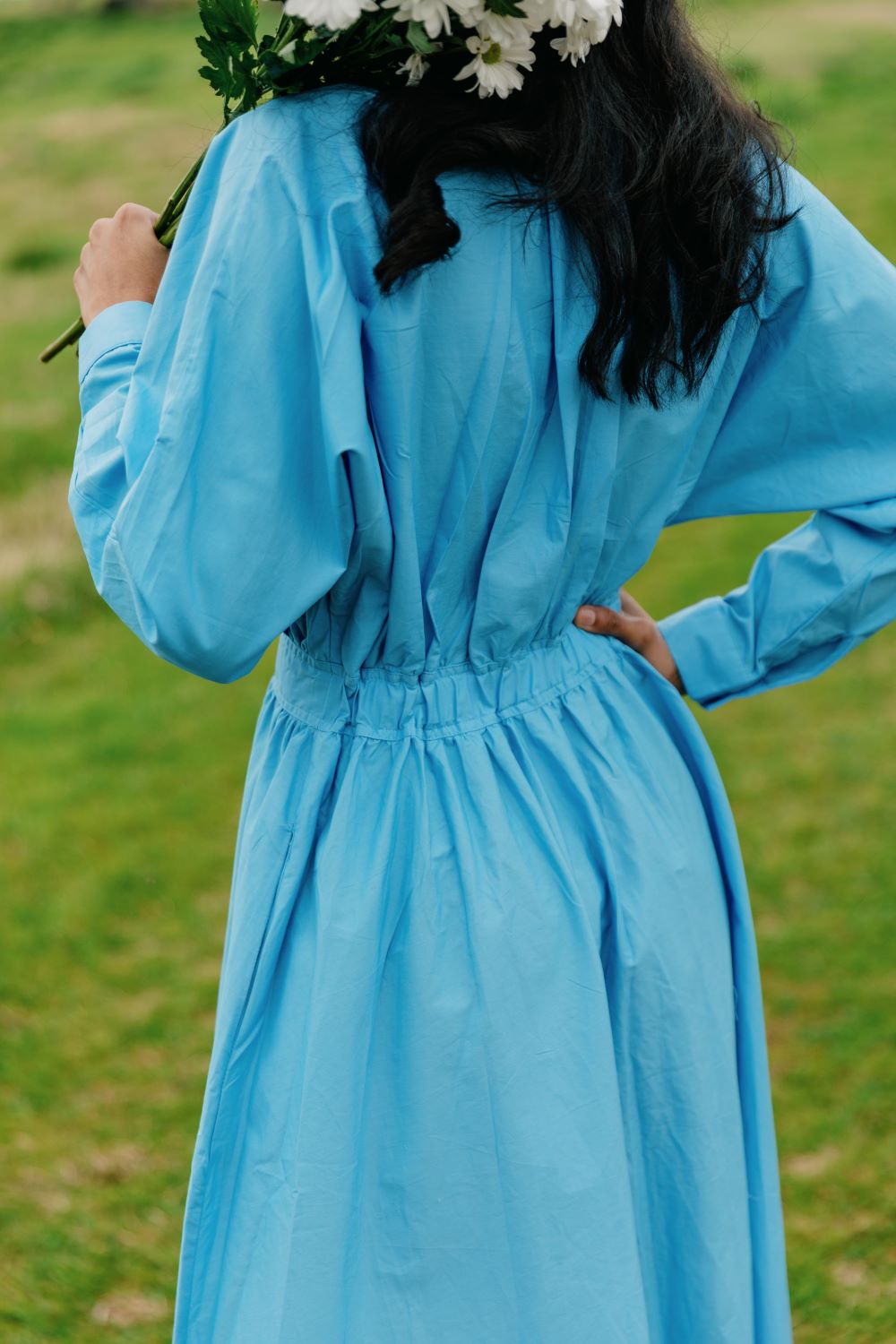Blue Lily Shirt Dress | Small - 3X