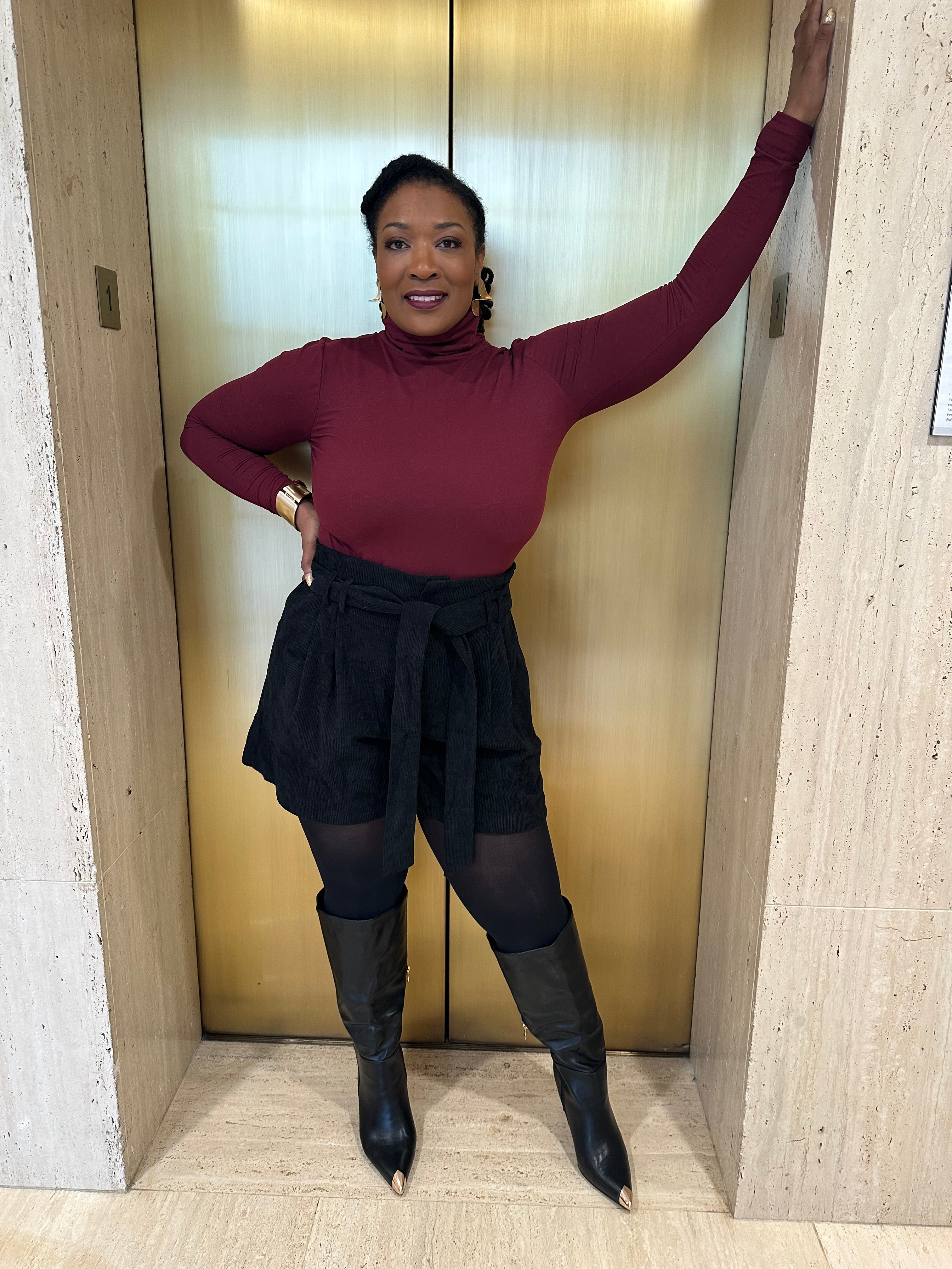 Corduroy High Waisted Shorts