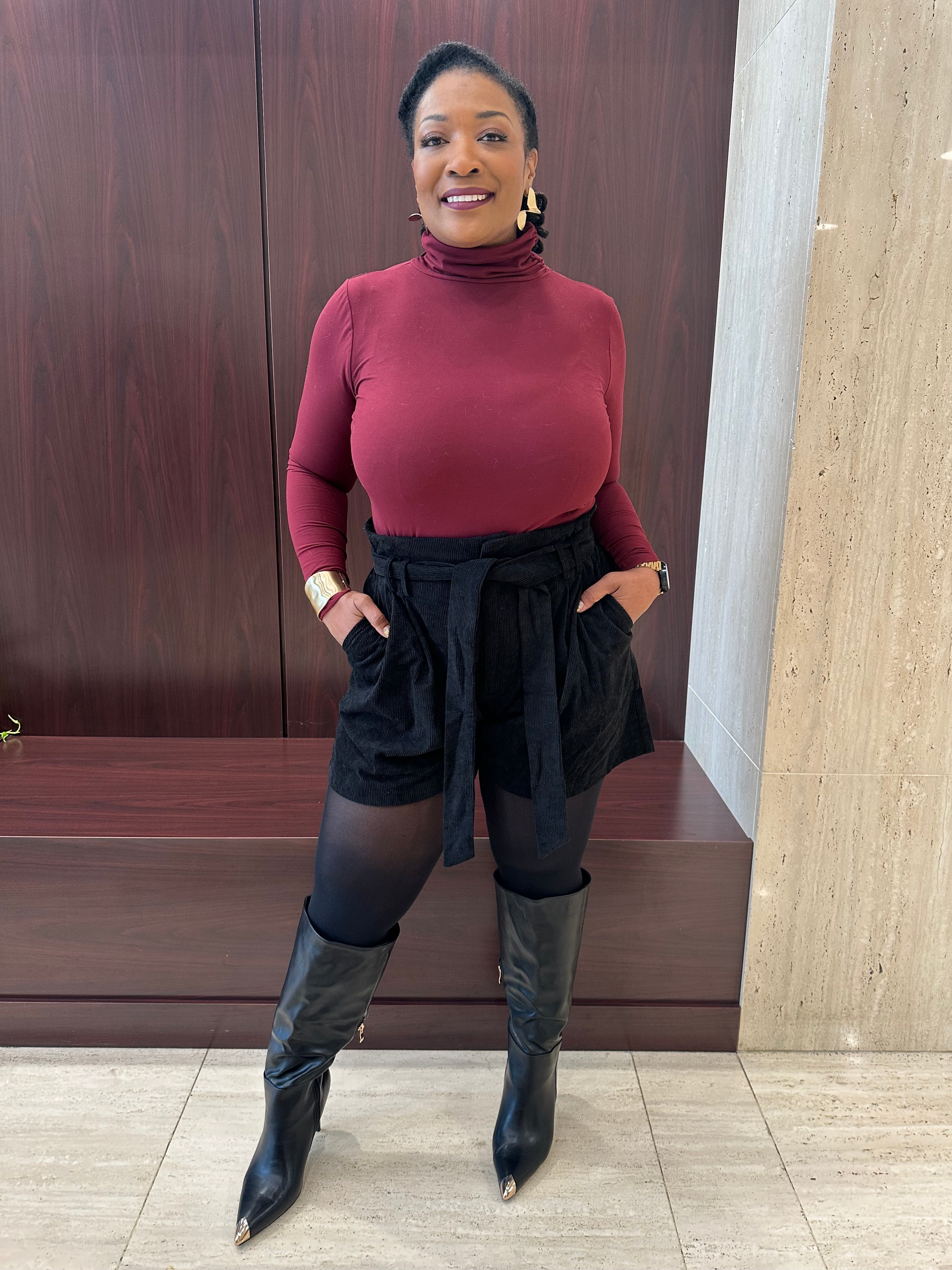 Corduroy High Waisted Shorts