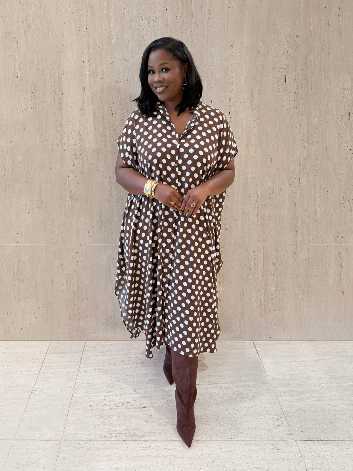 Polka Dot Maxi Dress