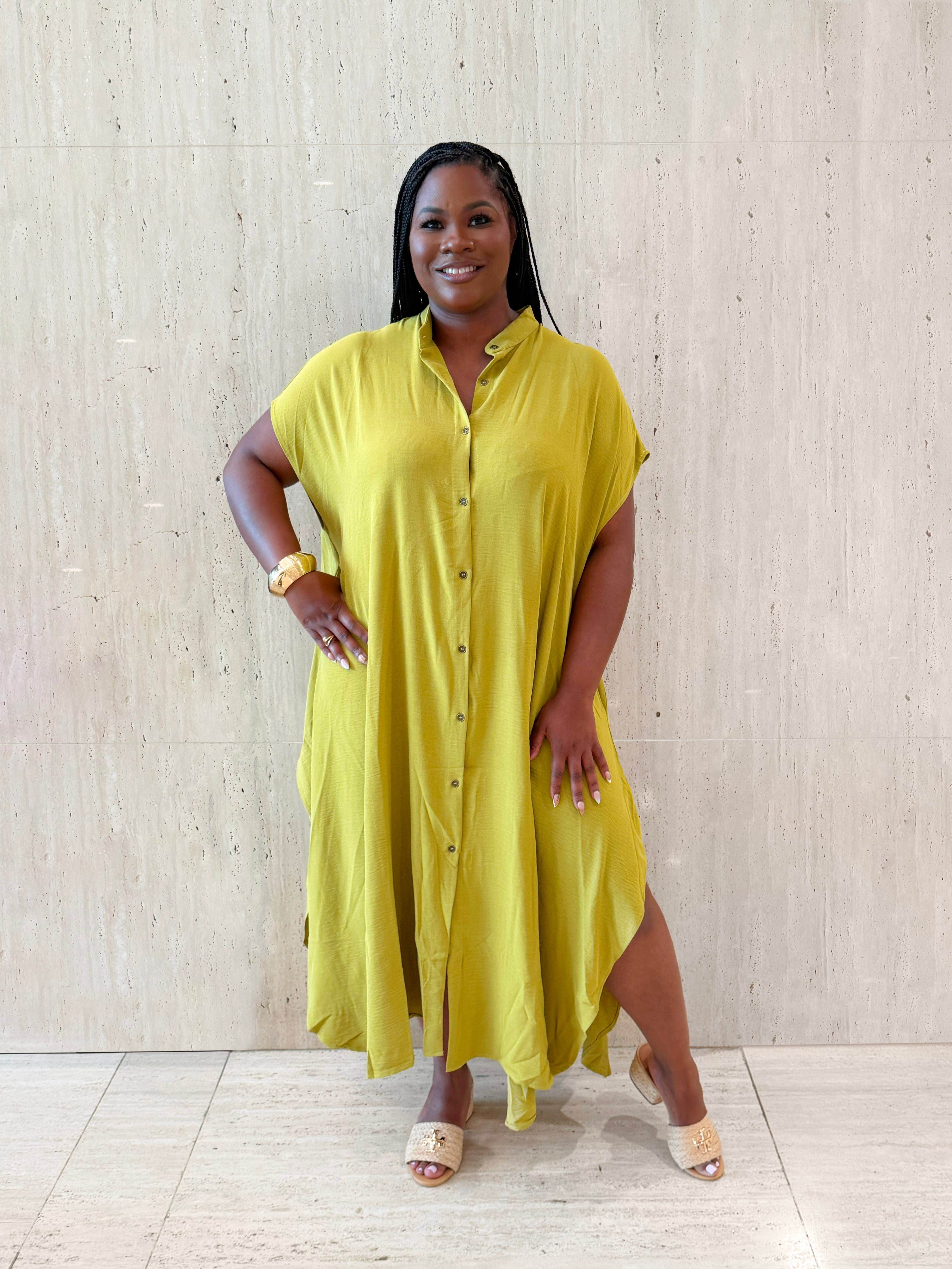Chartreuse Maxi Dress