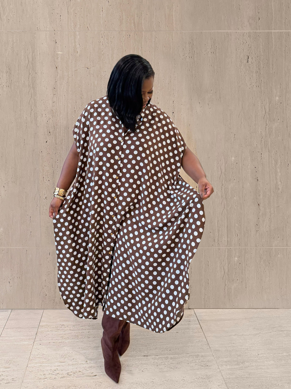 Polka Dot Maxi Dress