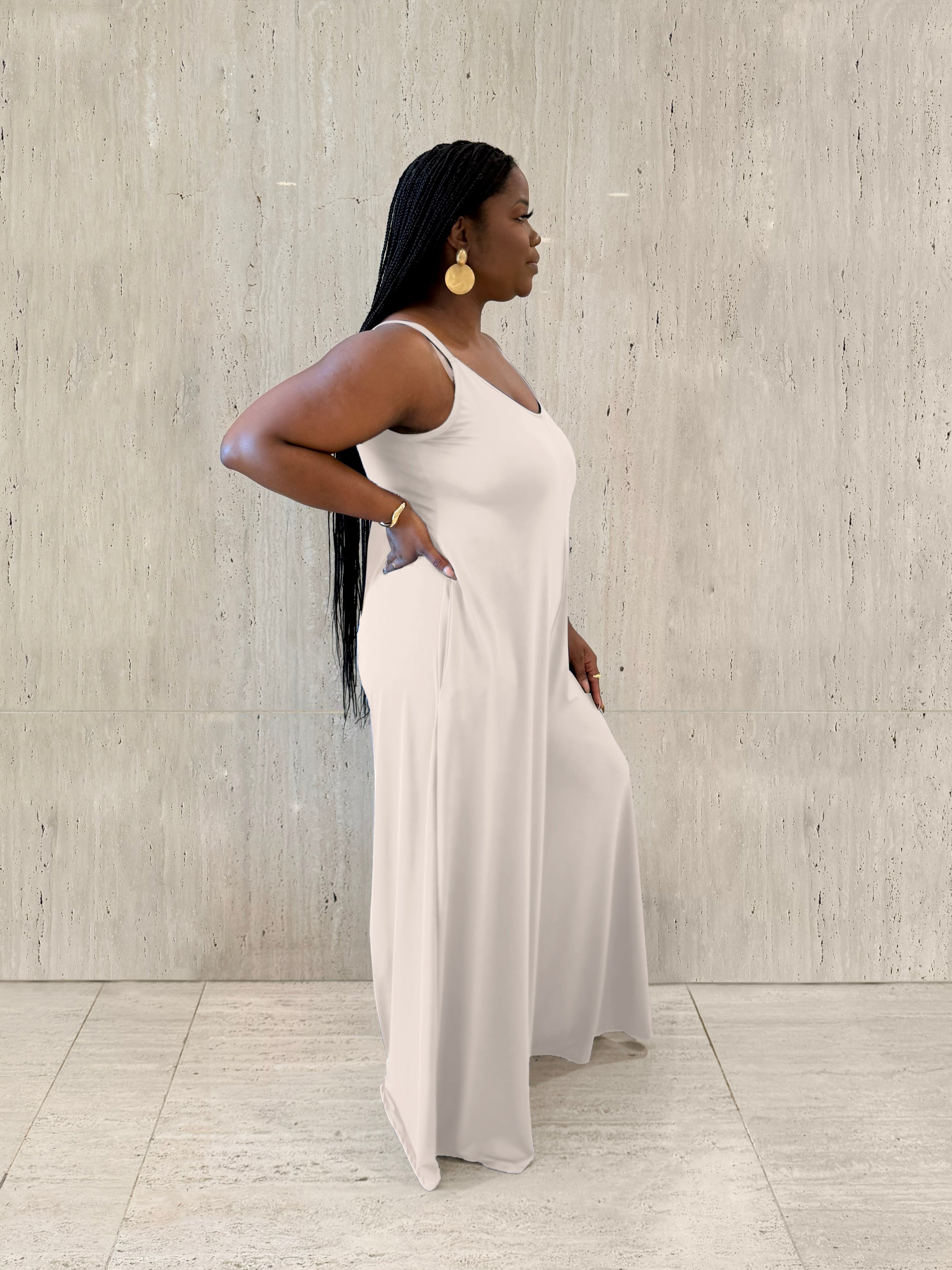 Taupe Wide Leg Jumpsuit
