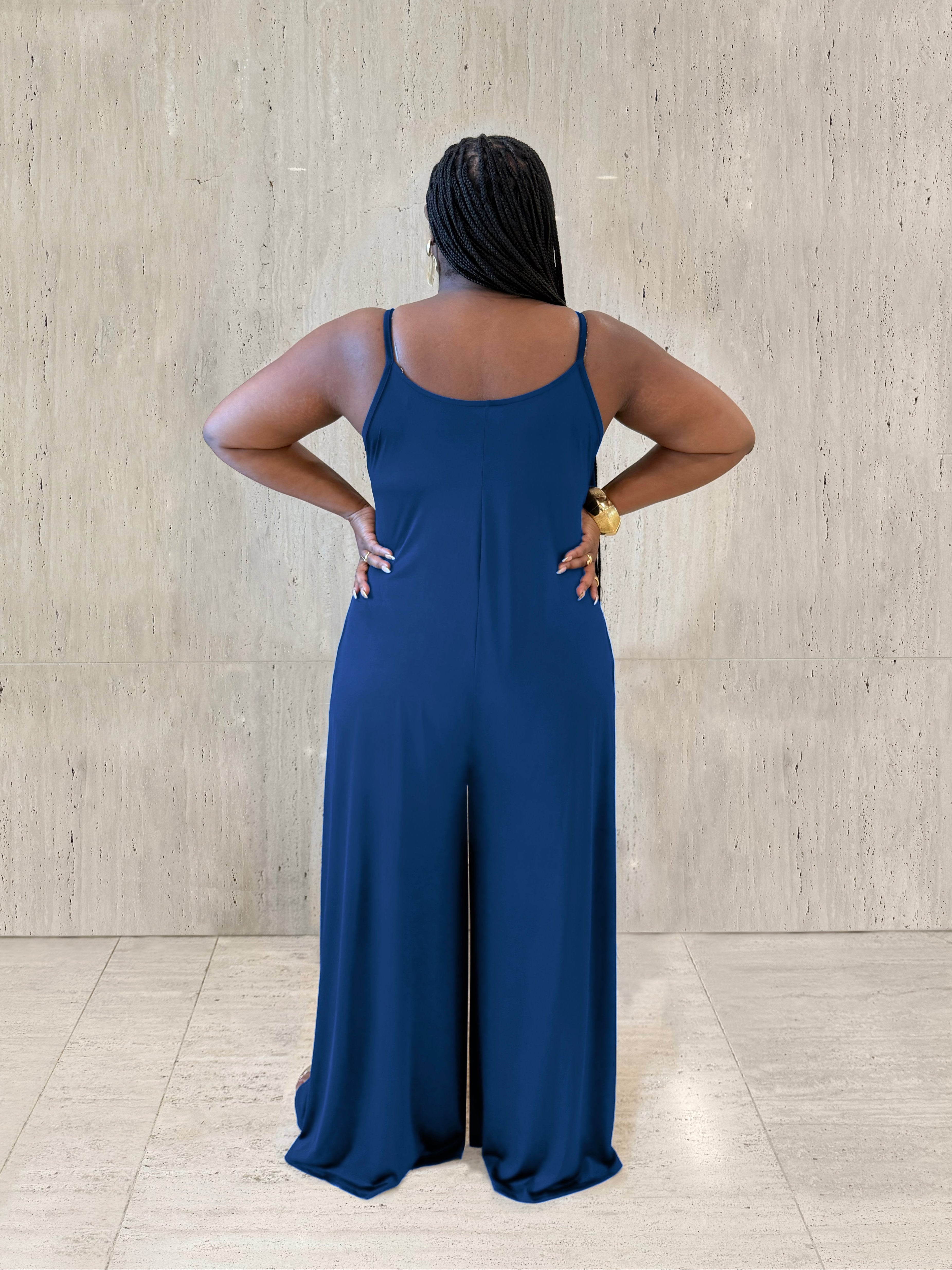 Blue Wide Leg Jumpsuit