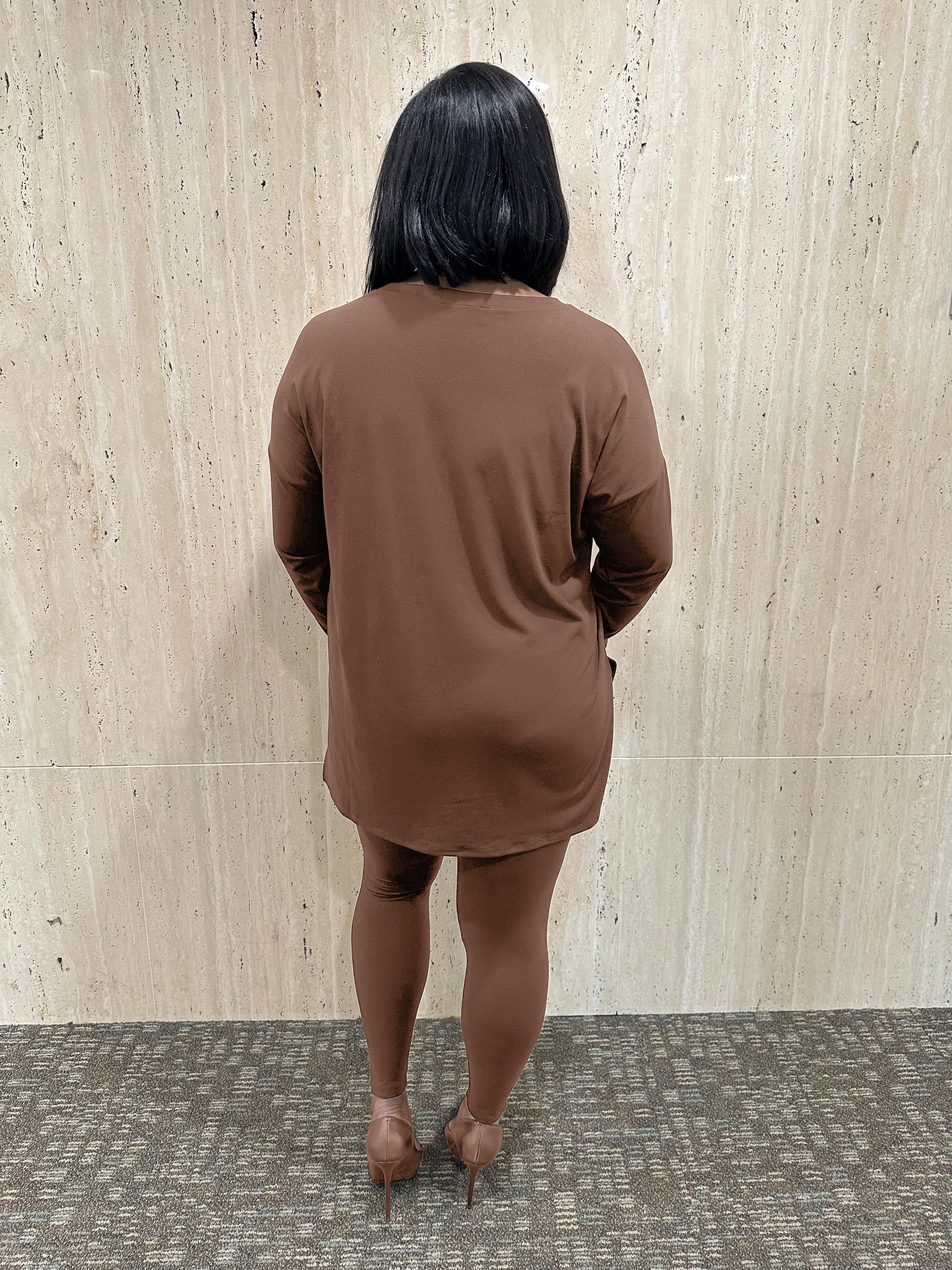 BROWN Relaxed Fit Matching Set | Small-3X