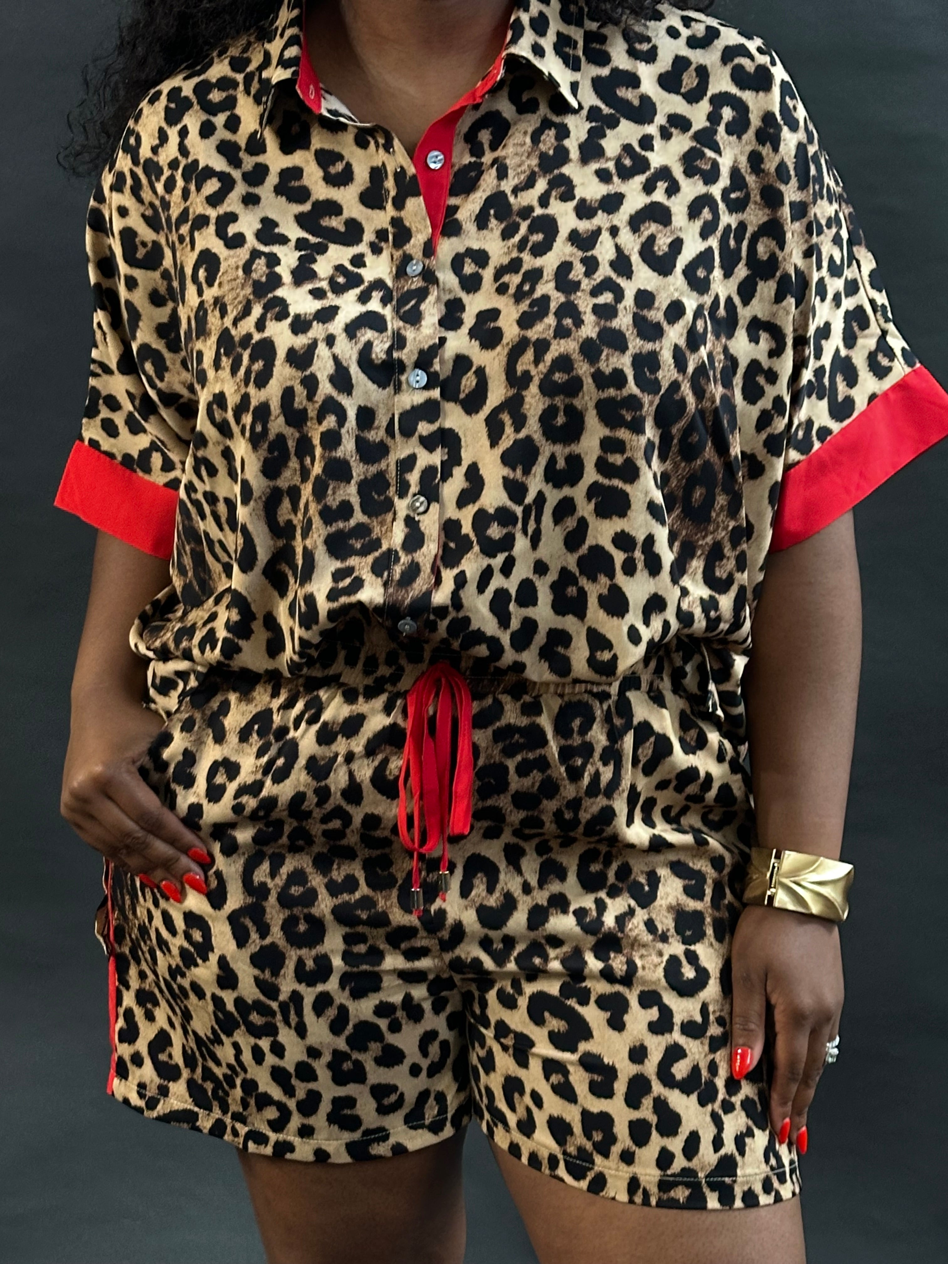 Leopard Short Set