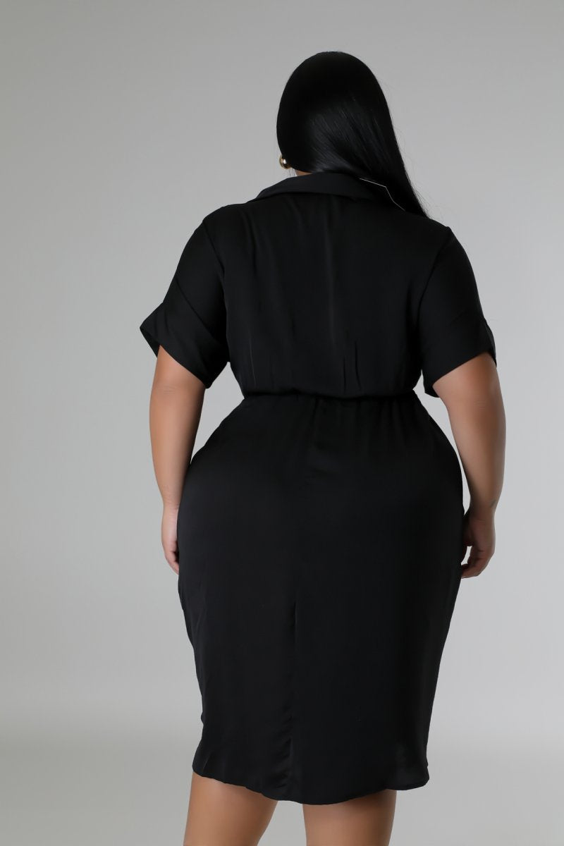 Black Shirt Dress | 1X-3X