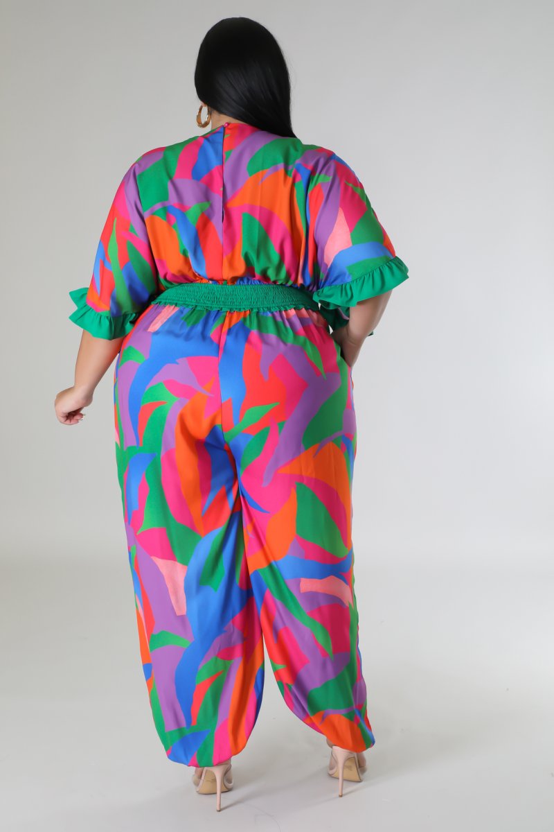 Green Mahi Jumpsuit | 1X - 3X