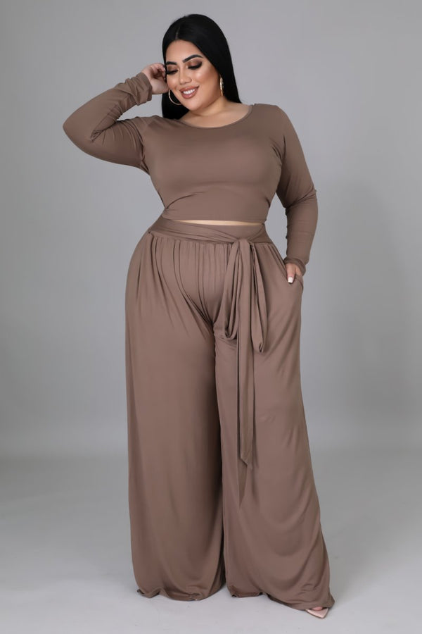 Mocha Kori Pant Set | 1X - 3X