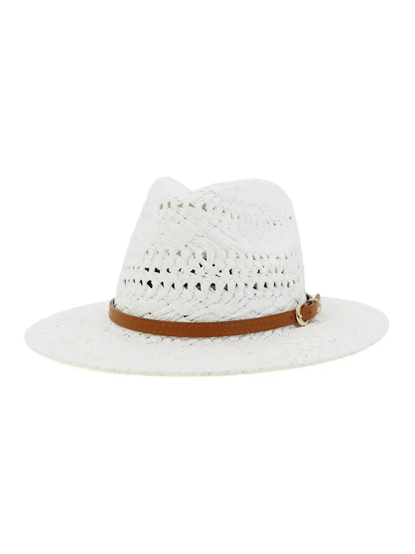 White Woven Straw Hat