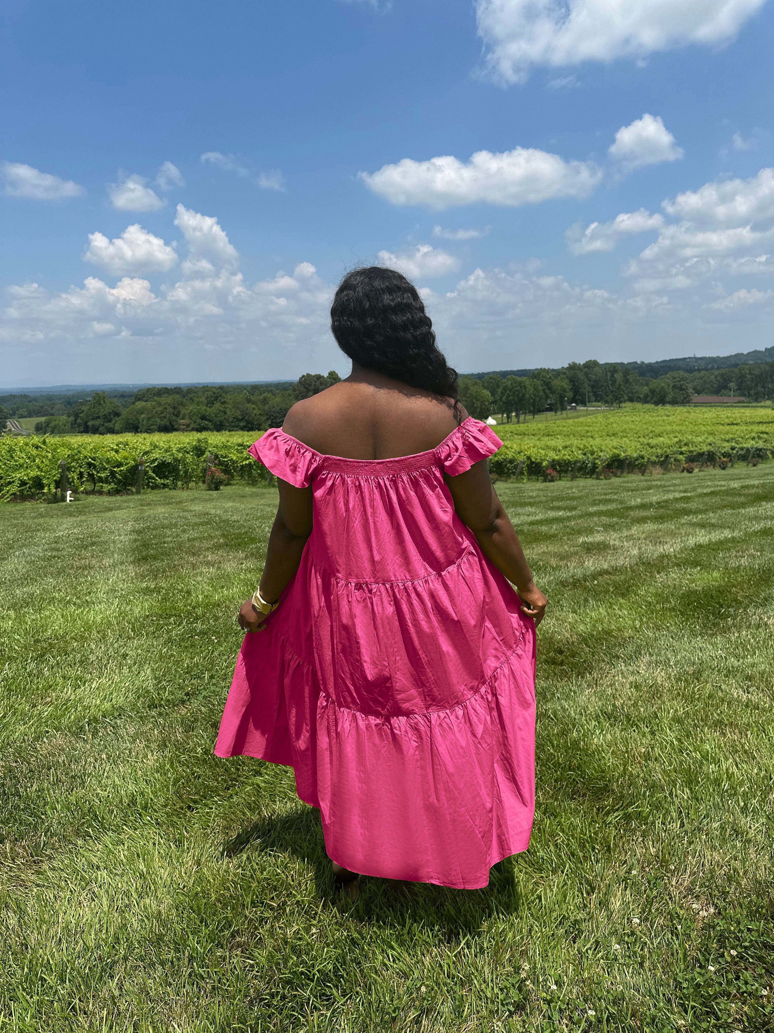 Pink Poplin Dress | Small-Large