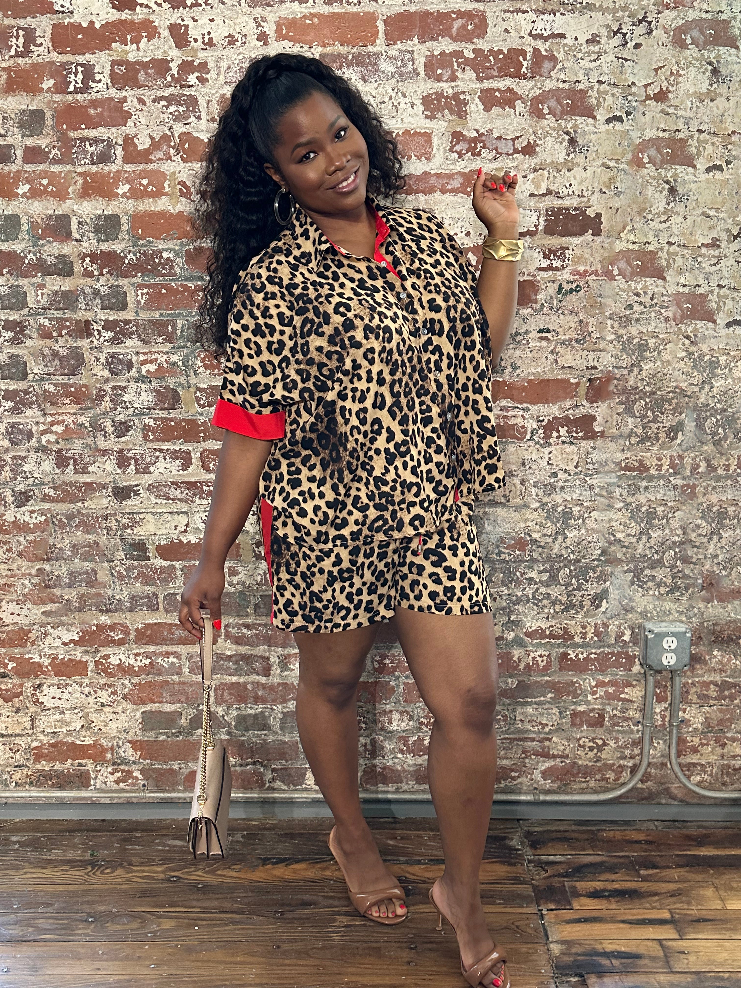Leopard Short Set