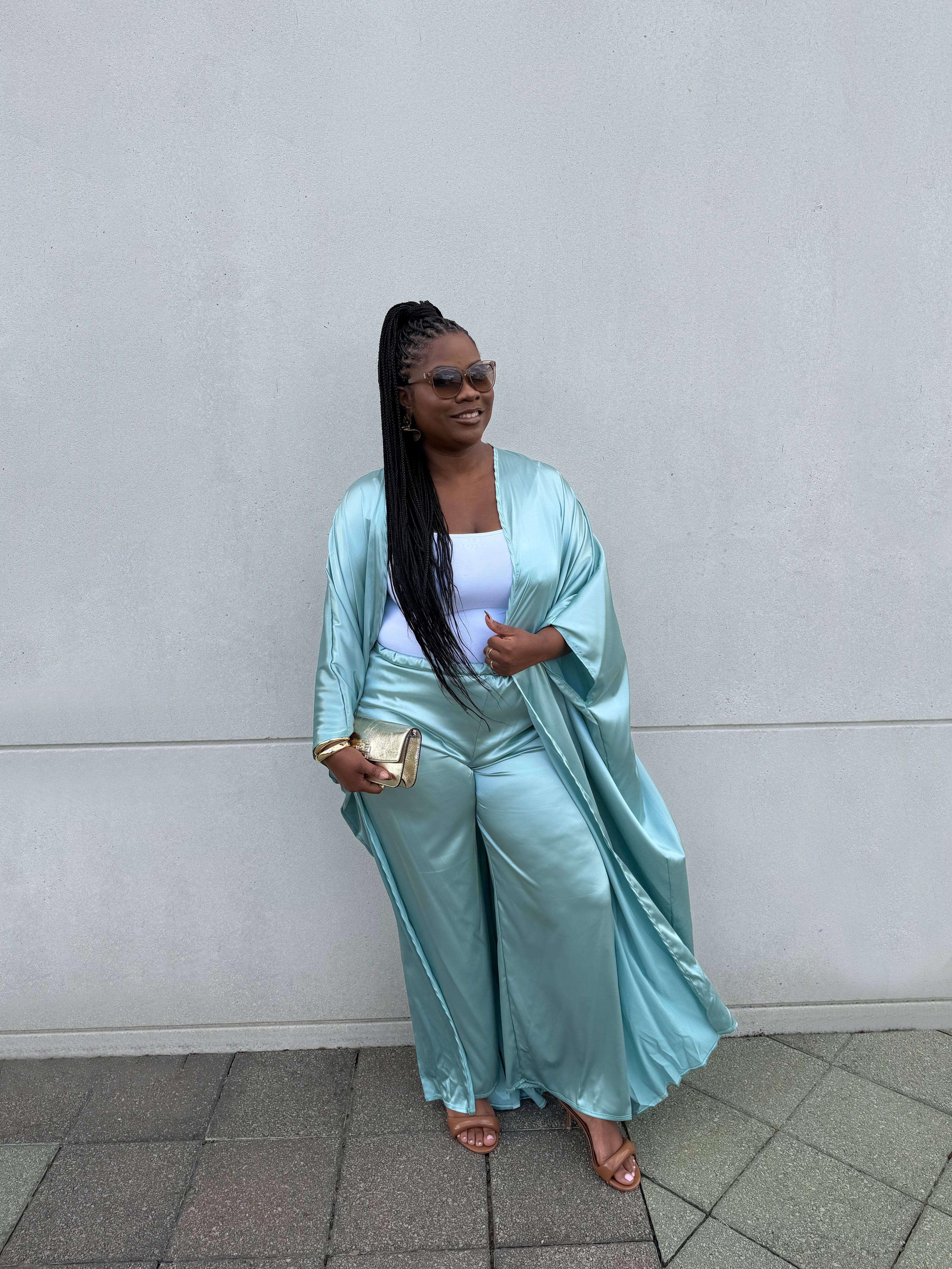 Crystal Blue Kimono Set