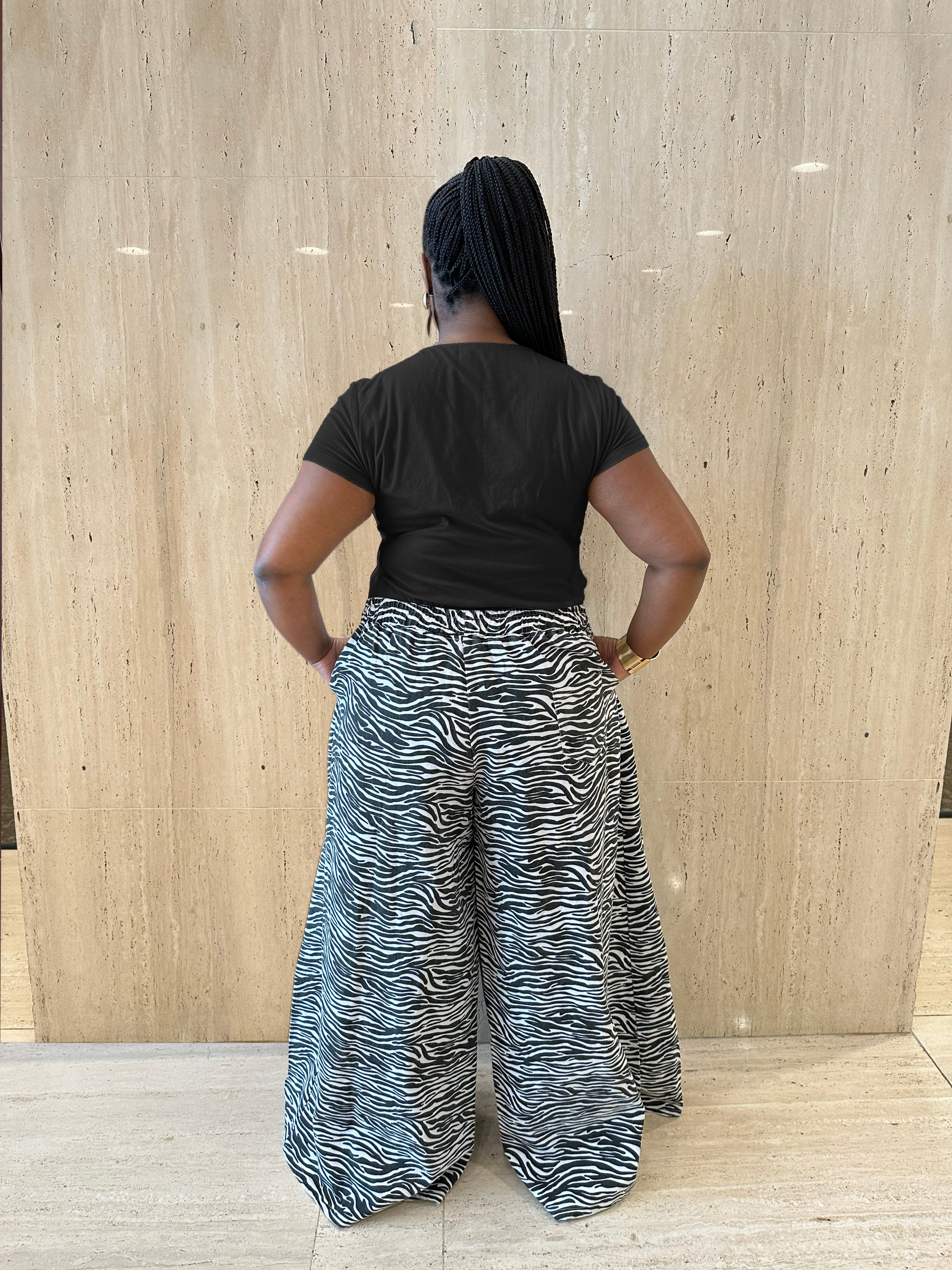 Zebra Wide-Leg Denim