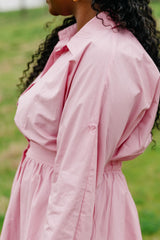 Lily Shirt Dress (Pink)